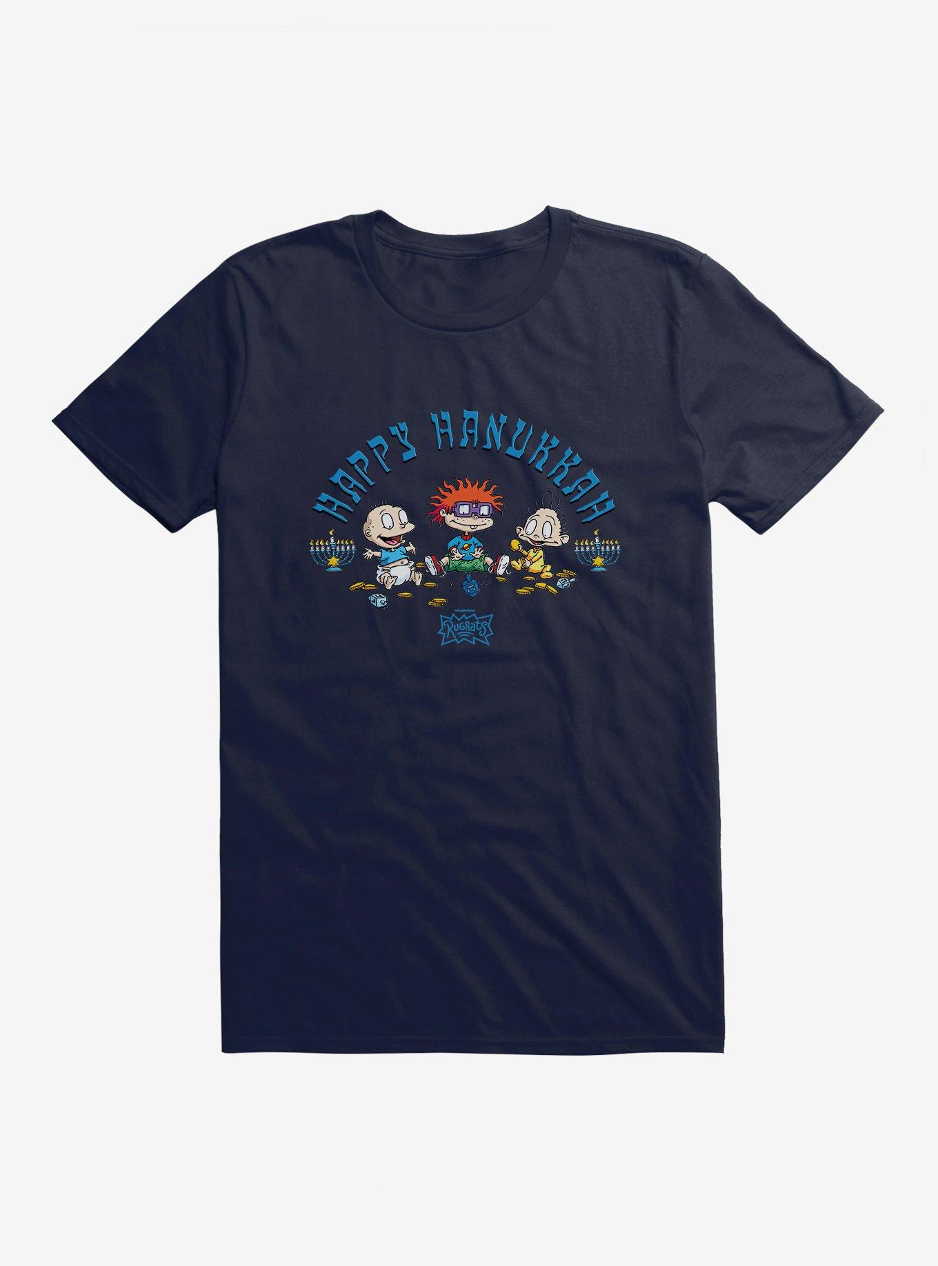 Rugrats Happy Hanukkah Crew T-Shirt, NAVY, hi-res