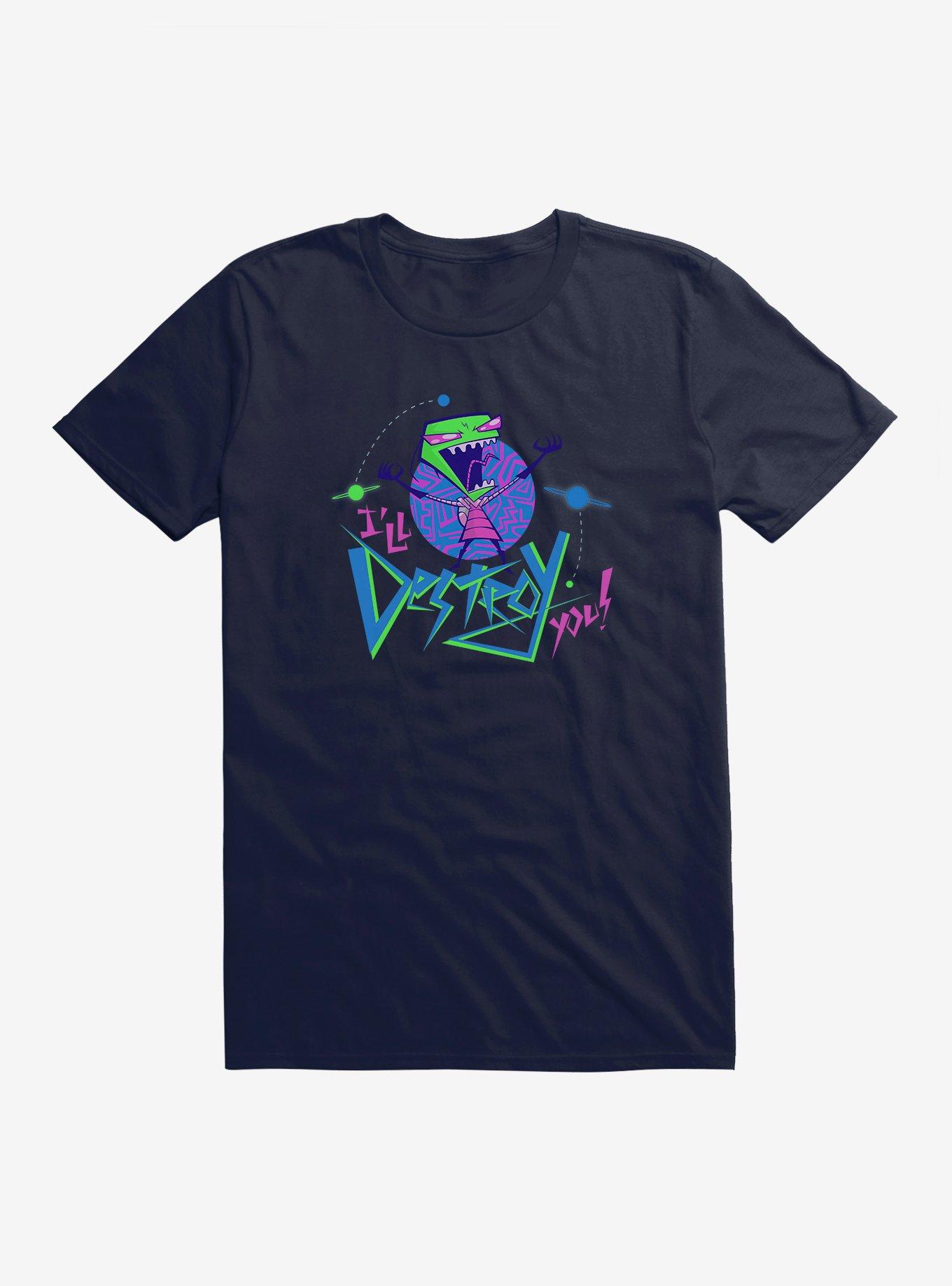 Invader Zim I'll Destroy You T-Shirt, NAVY, hi-res