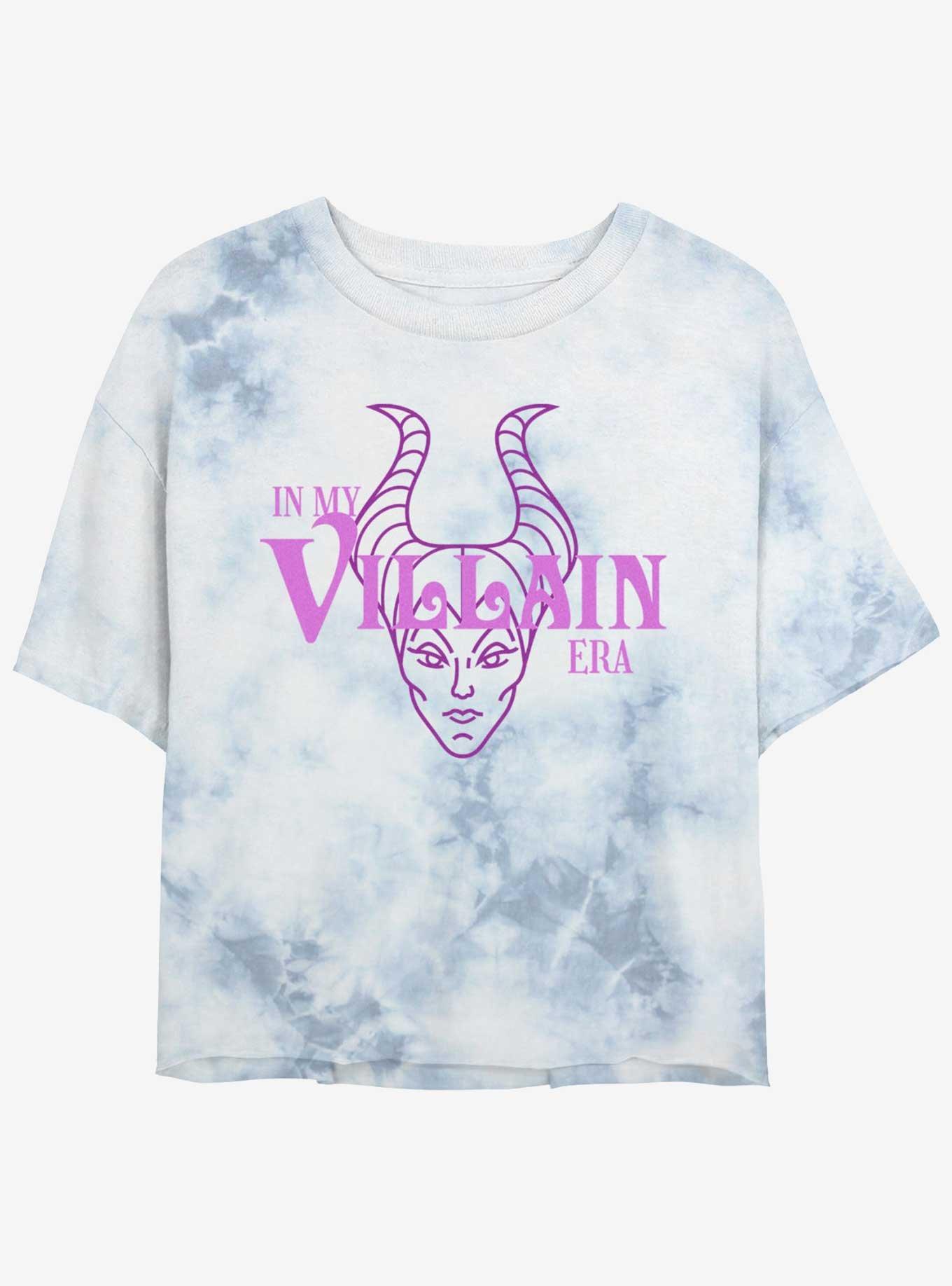 Disney Villains Villain Era Girls Tie-Dye Crop T-Shirt, WHITEBLUE, hi-res