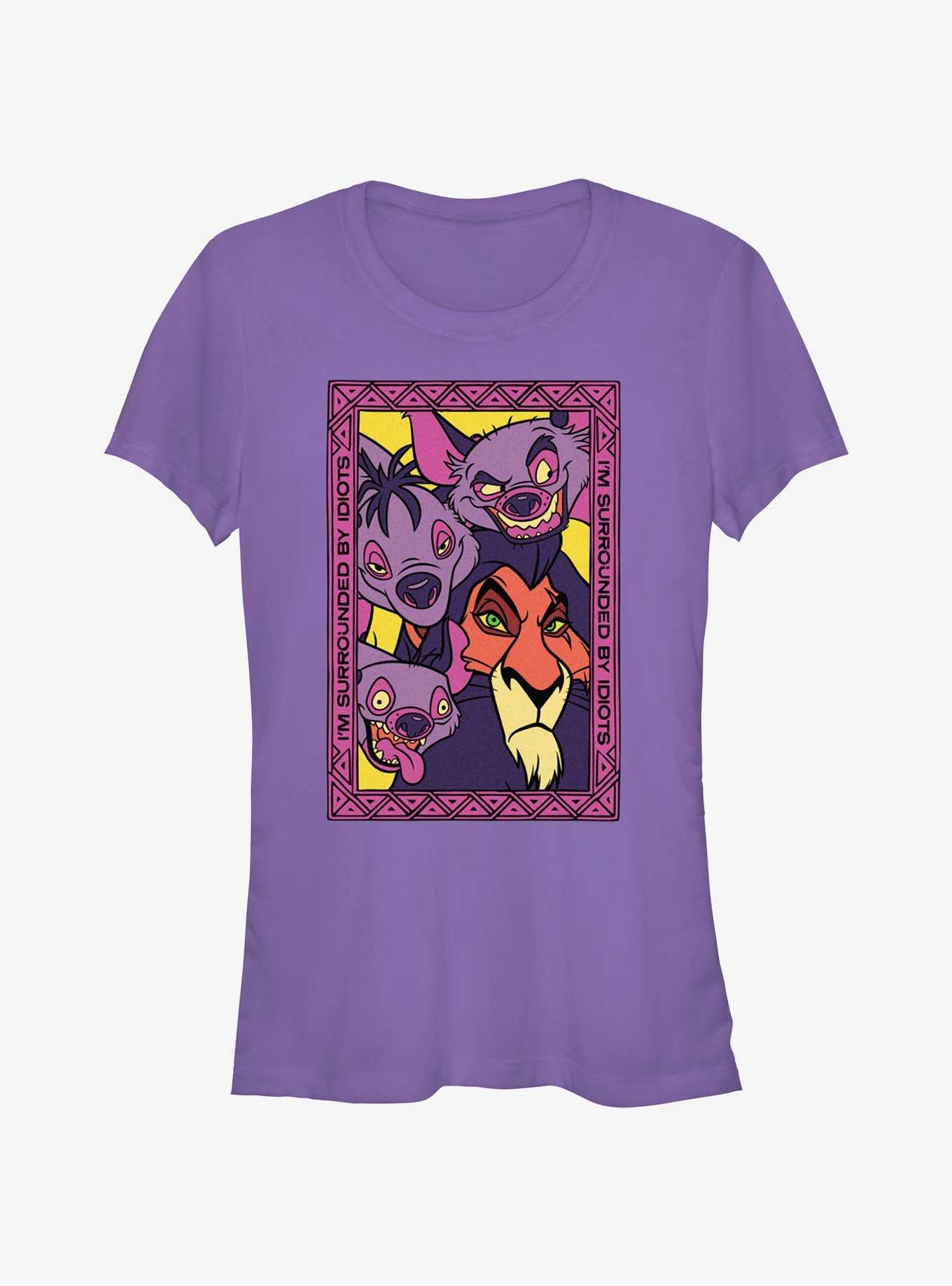 Disney The Lion King Surrounded By Idiots Girls T-Shirt, PURPLE, hi-res