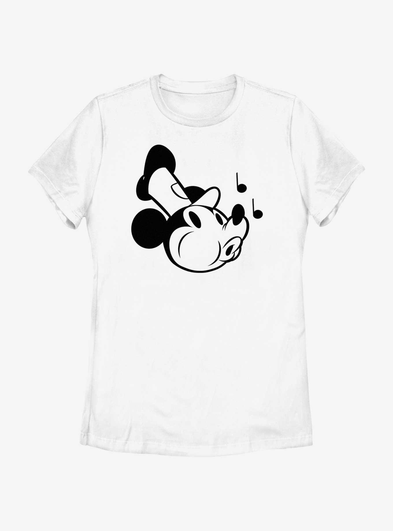 Disney Mickey Mouse Steamboat Whistling Womens T-Shirt, WHITE, hi-res