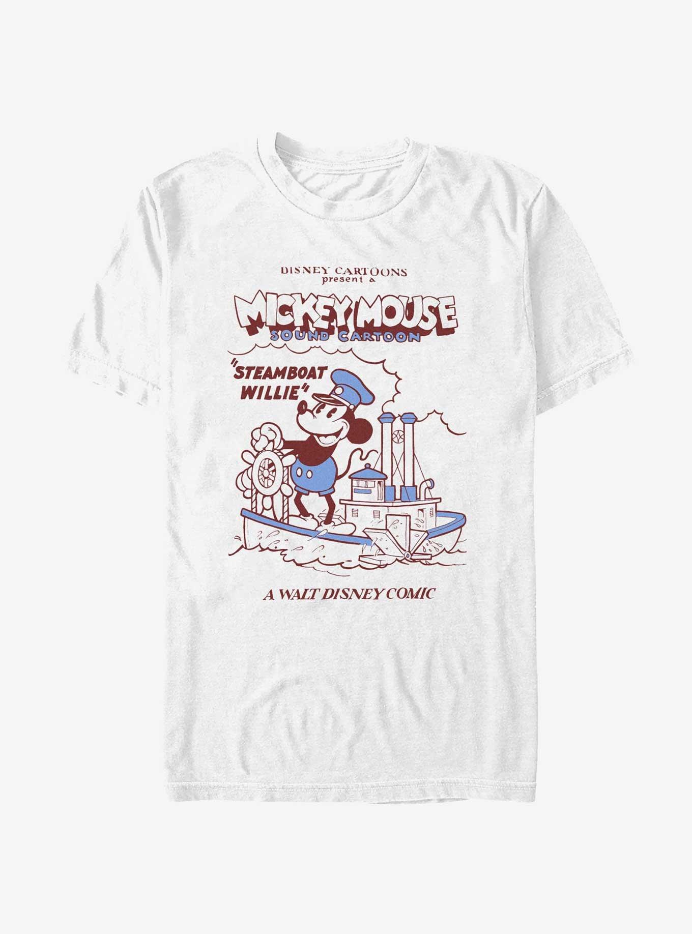 Disney Mickey Mouse Sound Cartoon T-Shirt, WHITE, hi-res