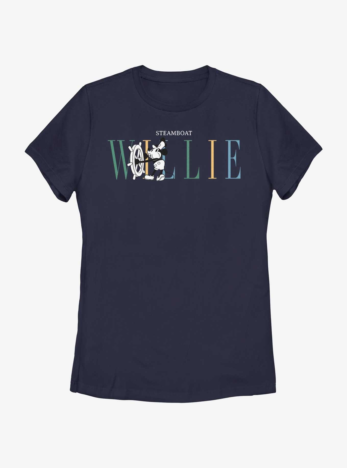 Disney Mickey Mouse Steamboat Willie Womens T-Shirt, NAVY, hi-res