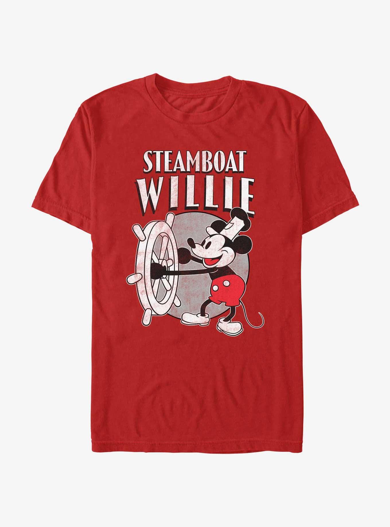 Disney Mickey Mouse Steamboat T-Shirt, RED, hi-res