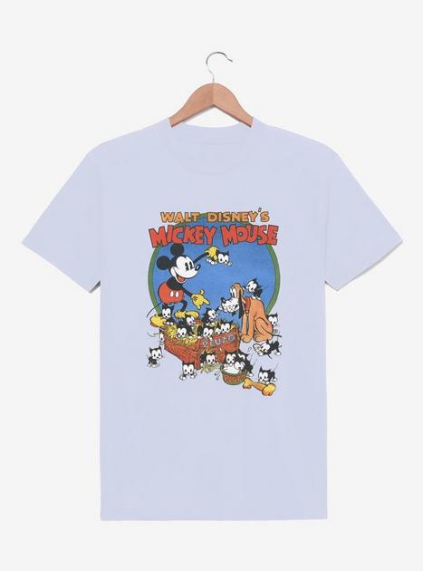Disney Mickey Mouse Pluto Mouse & Cats T-Shirt - BLUE | BoxLunch