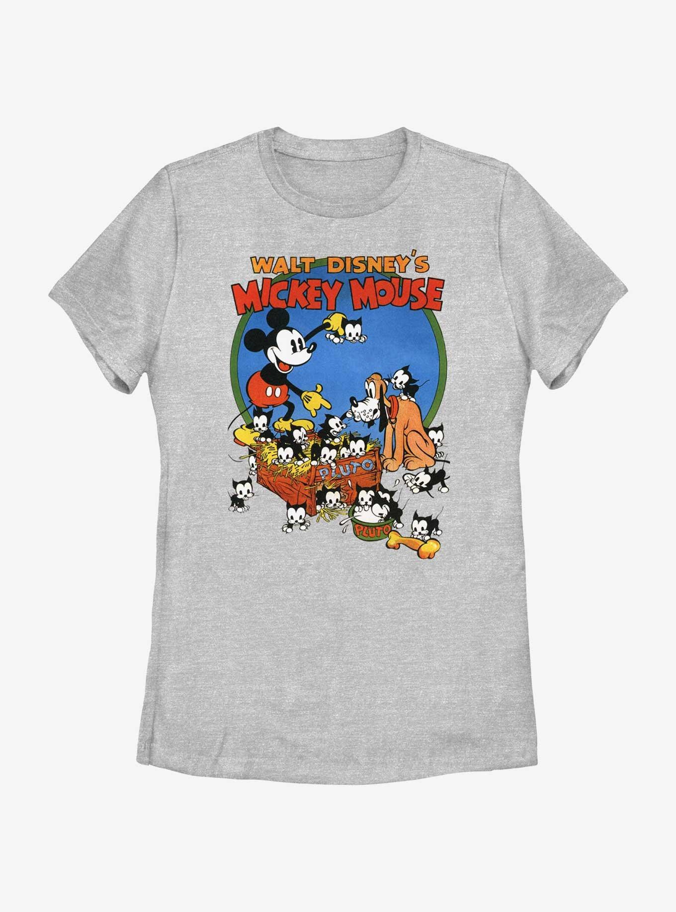 Disney Mickey Mouse Pluto Mouse & Cats Womens T-Shirt, , hi-res