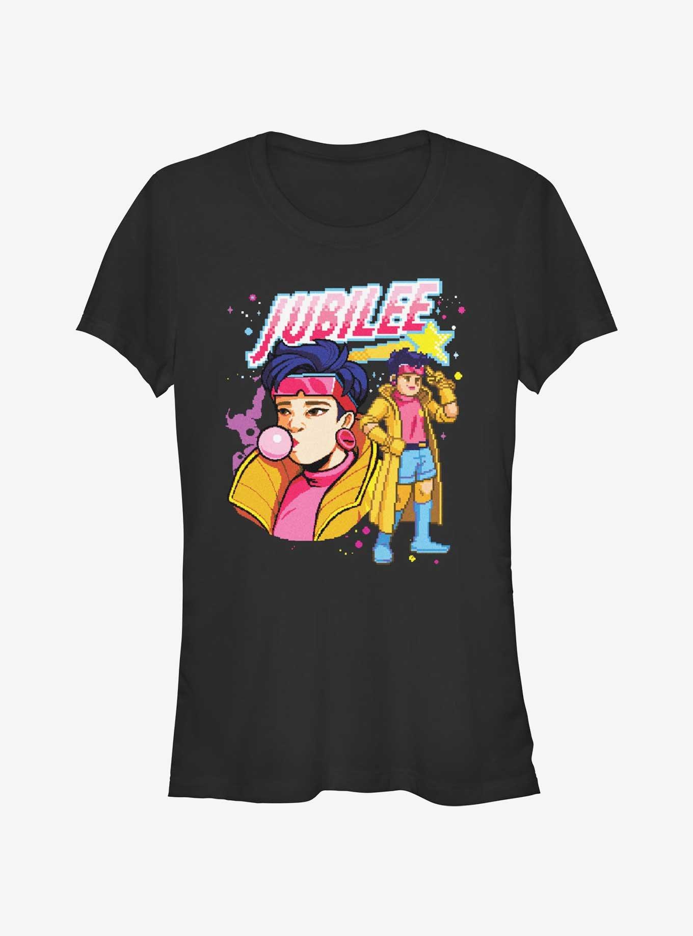 Marvel X-Men '97 Pixel Jubilee Girls T-Shirt, BLACK, hi-res
