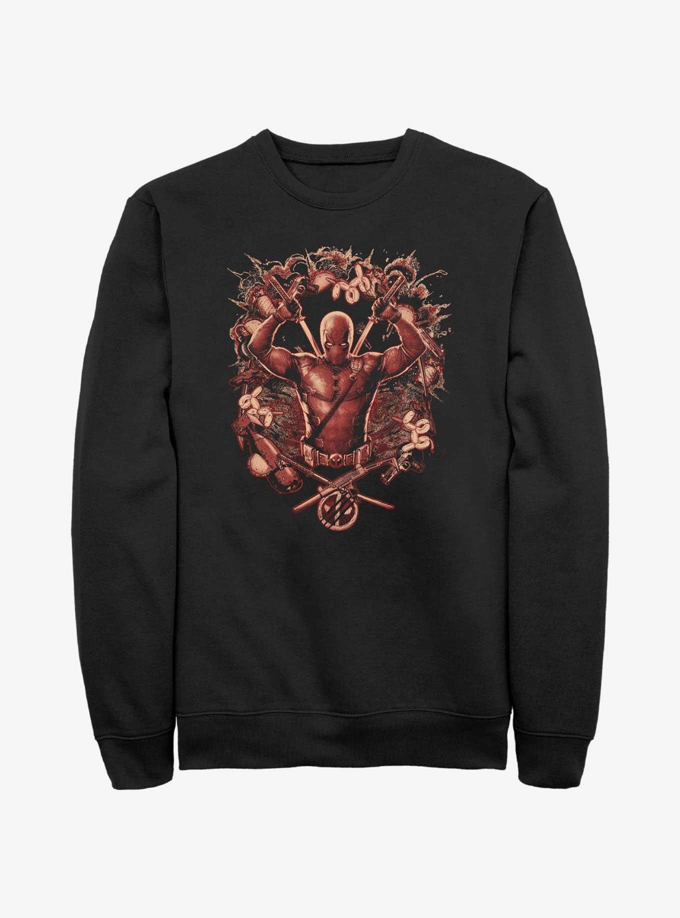 Marvel Deadpool All Hail Tacos Sweatshirt Hot Topic Web Exclusive, , hi-res