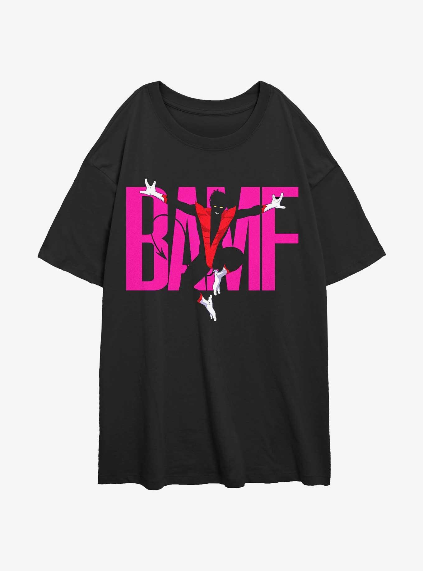 X-Men Nightcrawler BAMF Womens Oversized T-Shirt