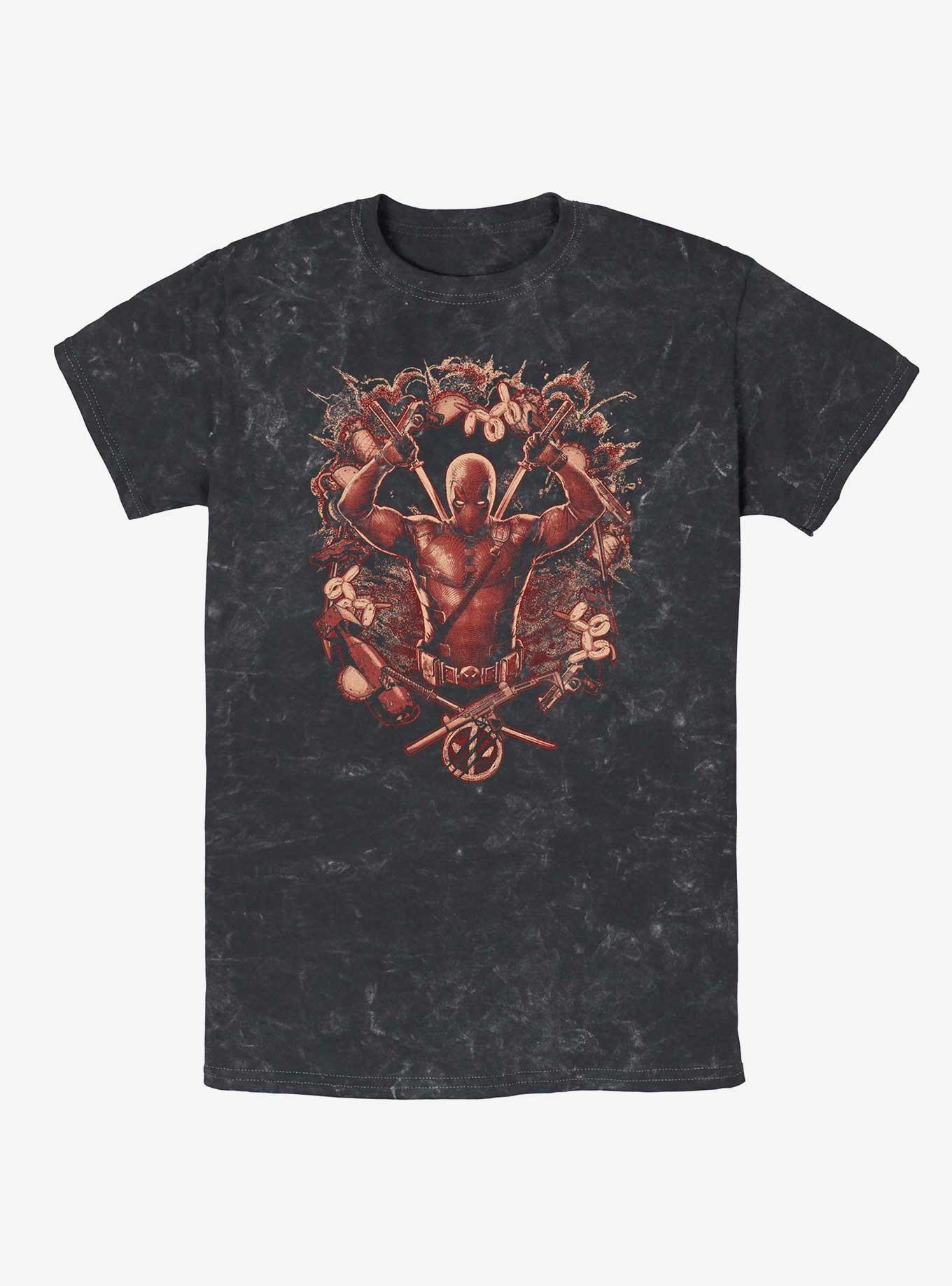 Marvel Deadpool All Hail Tacos Mineral Wash T-Shirt Her Universe Web Exclusive, BLACK, hi-res