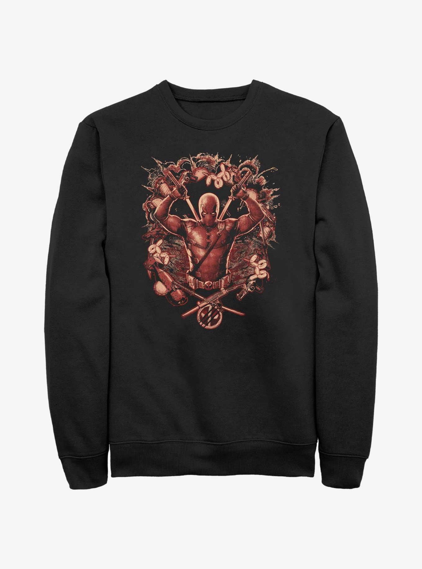 Marvel Deadpool All Hail Tacos Sweatshirt Her Universe Web Exclusive, BLACK, hi-res