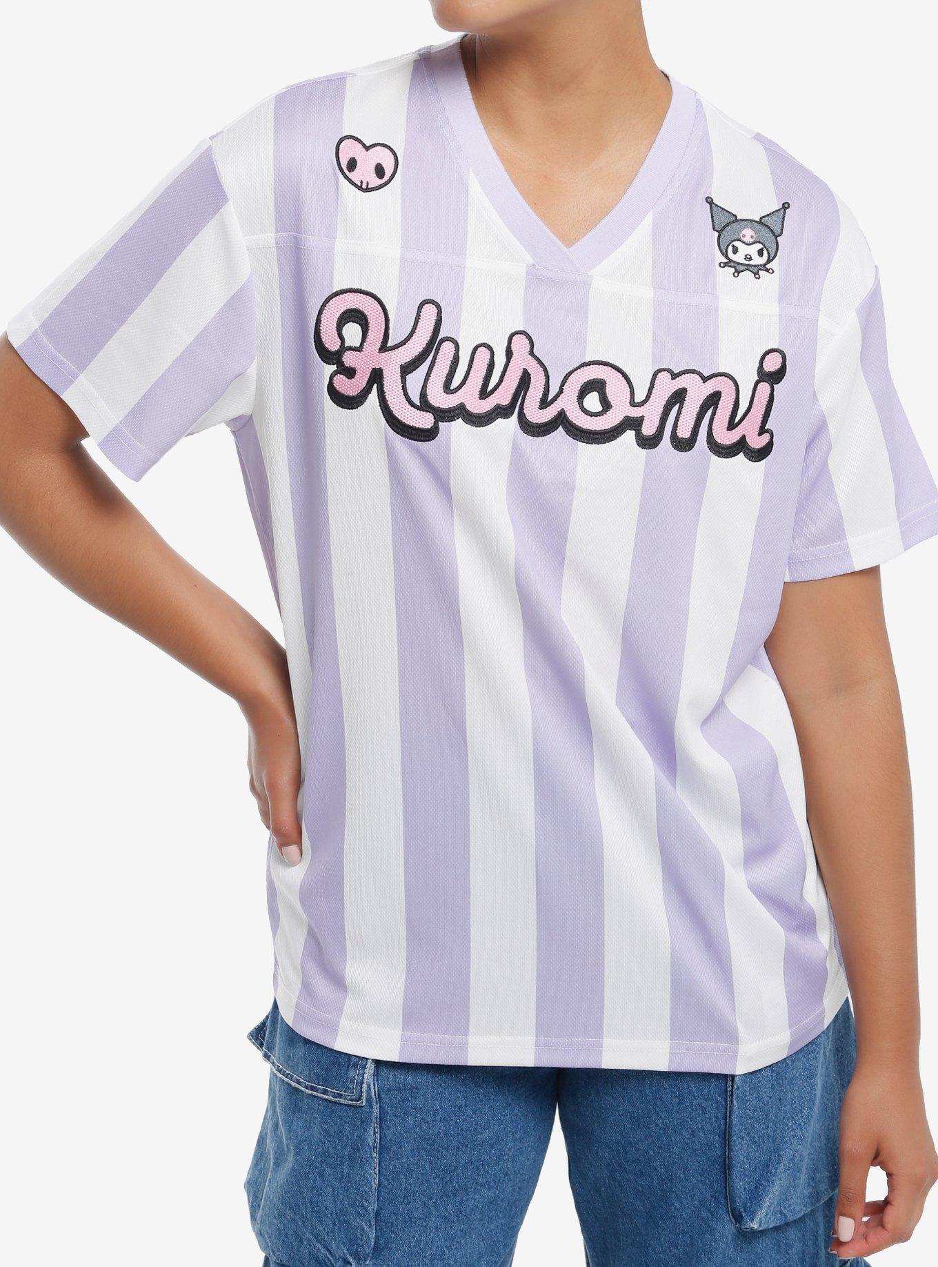 Kuromi Stripe Girls Soccer Jersey, , hi-res