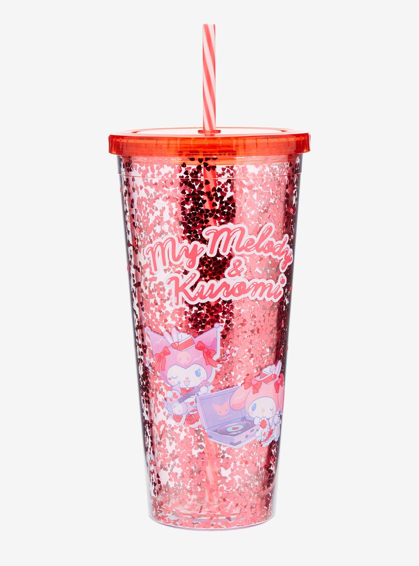 Sanrio My Melody & Kuromi Diner Glitter Carnival Cup with Straw, , hi-res