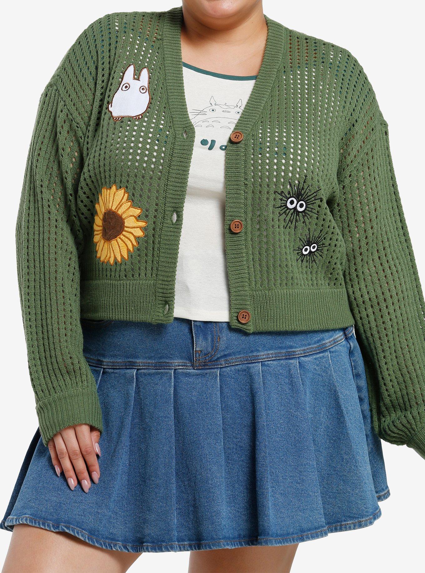 Her Universe Studio Ghibli® My Neighbor Totoro Open Knit Girls Crop Cardigan Plus Size, , hi-res