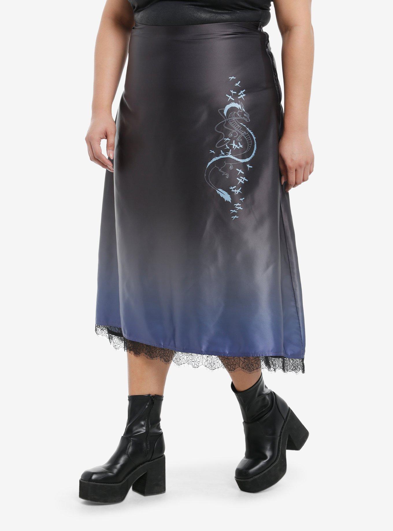 Studio Ghibli® Spirited Away Haku Midi Slip Skirt Plus Size, , hi-res