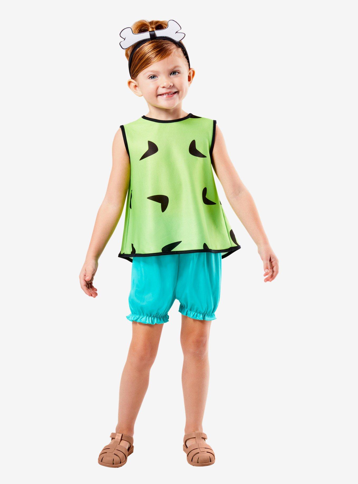 The Flintstones Pebbles Toddler Costume, GREEN, hi-res