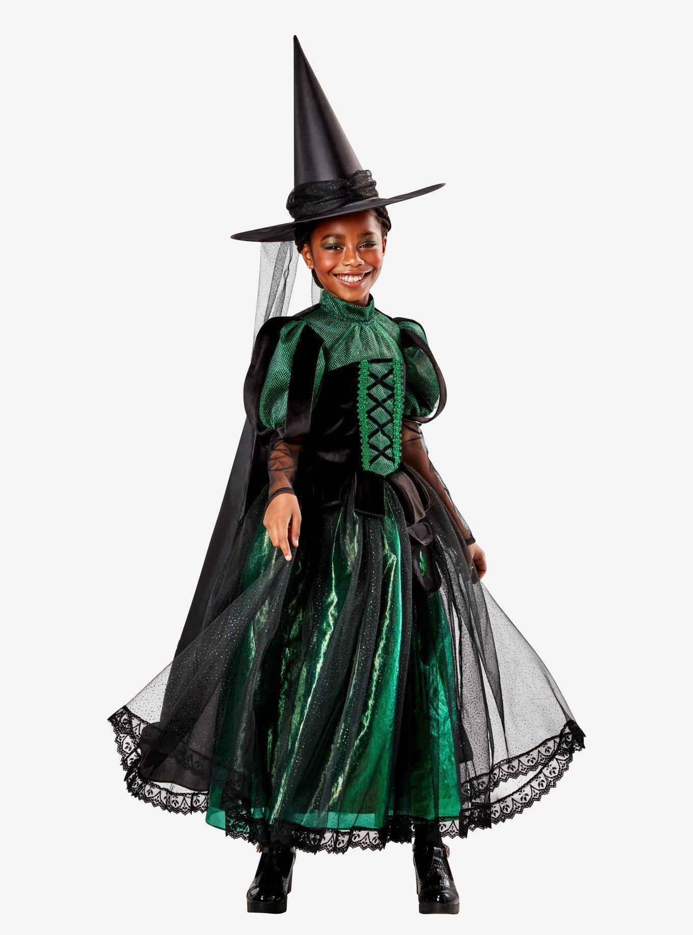 The Wizard of Oz Deluxe Wicked Witch Youth Costume, BLACK, hi-res