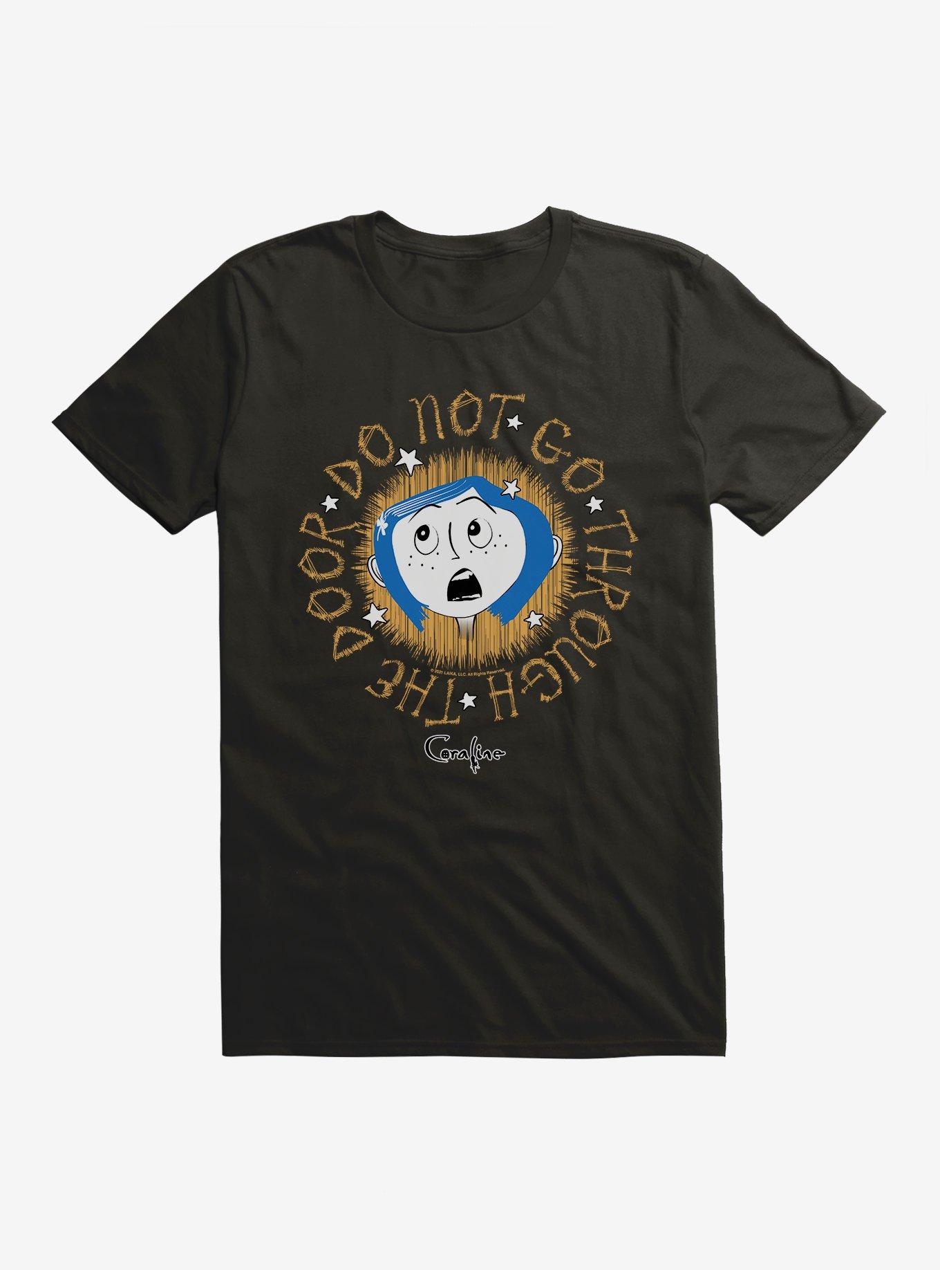 Coraline Do Not Go Stars T-Shirt, BLACK, hi-res