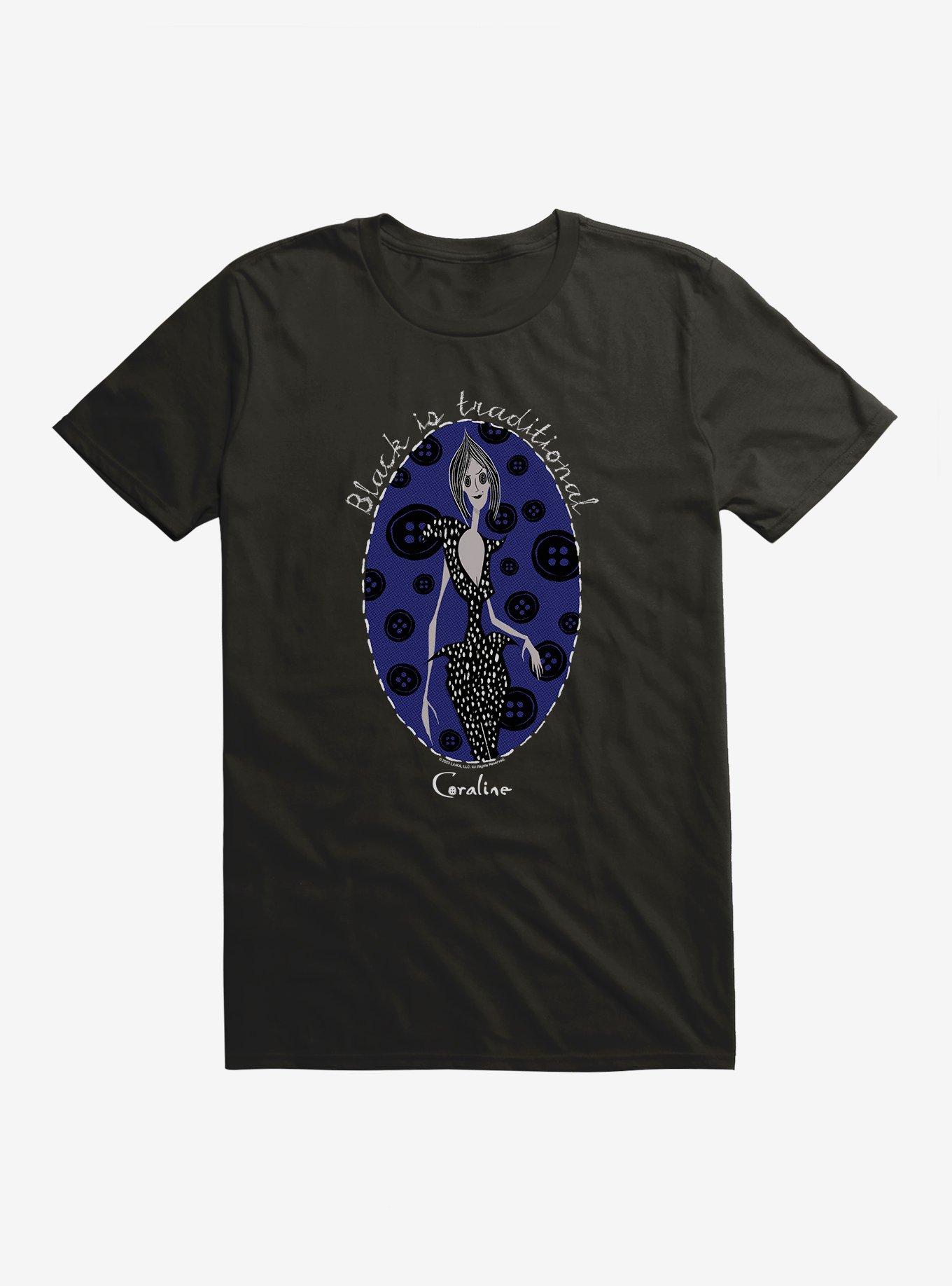 Coraline Black Is Traditional T-Shirt, BLACK, hi-res