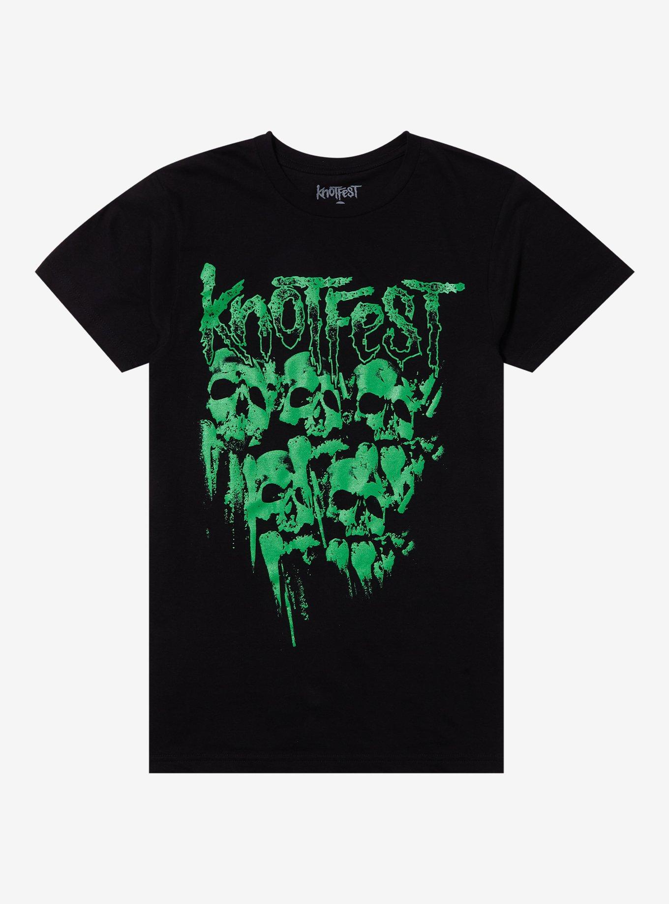 Slipknot Knot Fest Skulls Glow-In-The-Dark T-Shirt, , hi-res