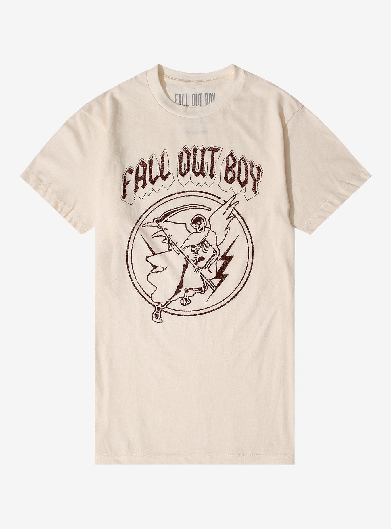 Fall Out Boy Flying Grim Reaper Boyfriend Fit Girls T-Shirt, , hi-res