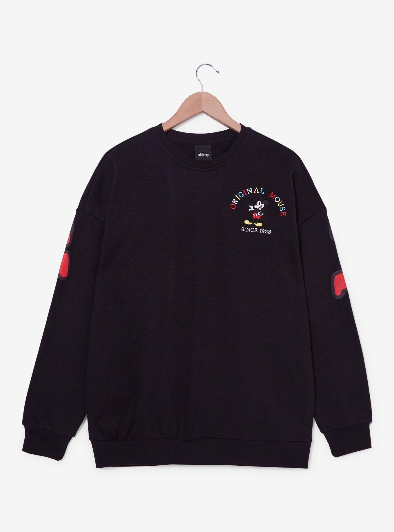 Disney Mickey Mouse Original Mouse Crewneck - BoxLunch Exclusive, BLACK, hi-res