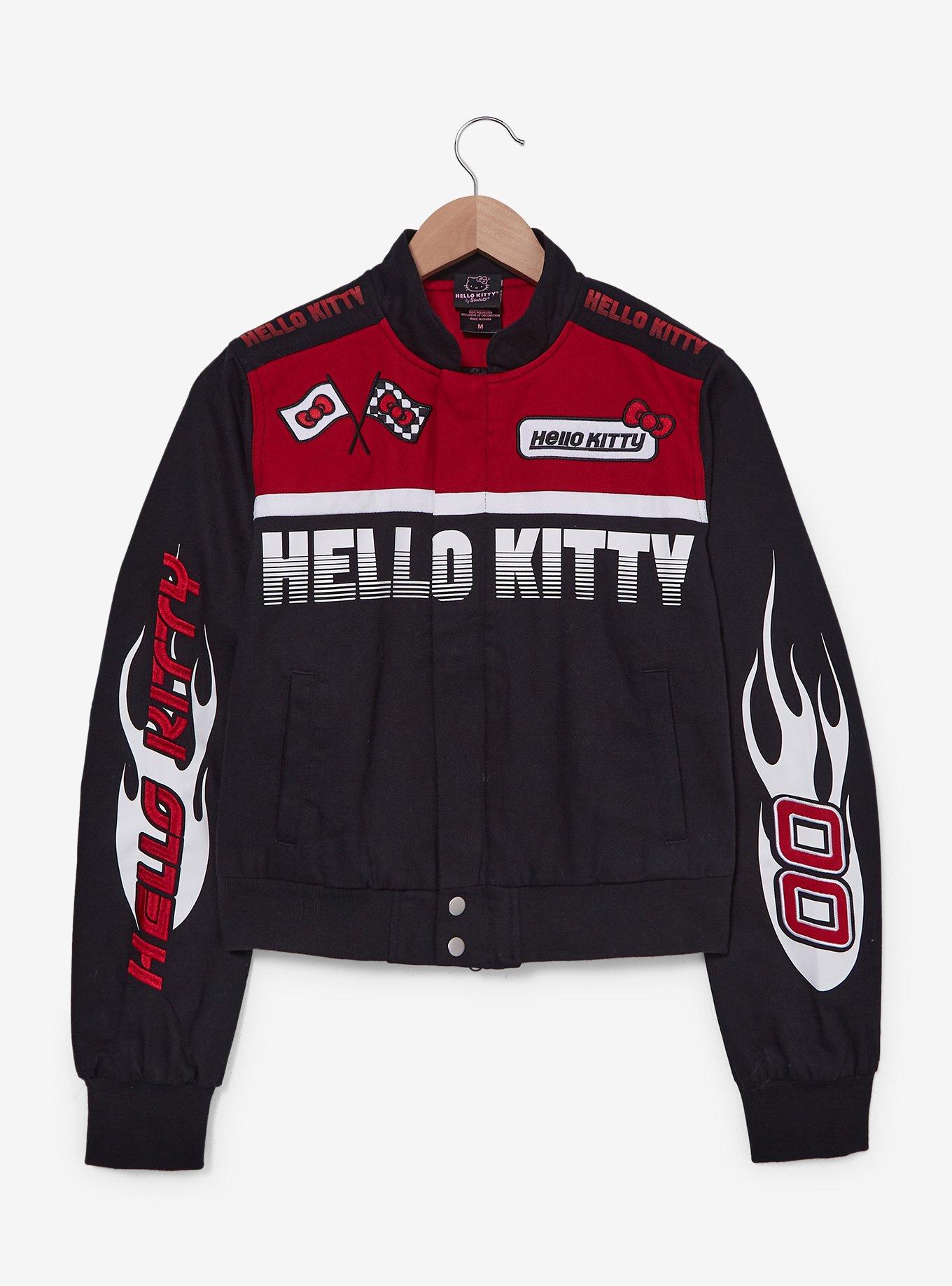 Kitty HelloHYSTRIC RACING ピットクルージャケット Sanrio Hello Kitty Flames Racing Cropped Women's Racing