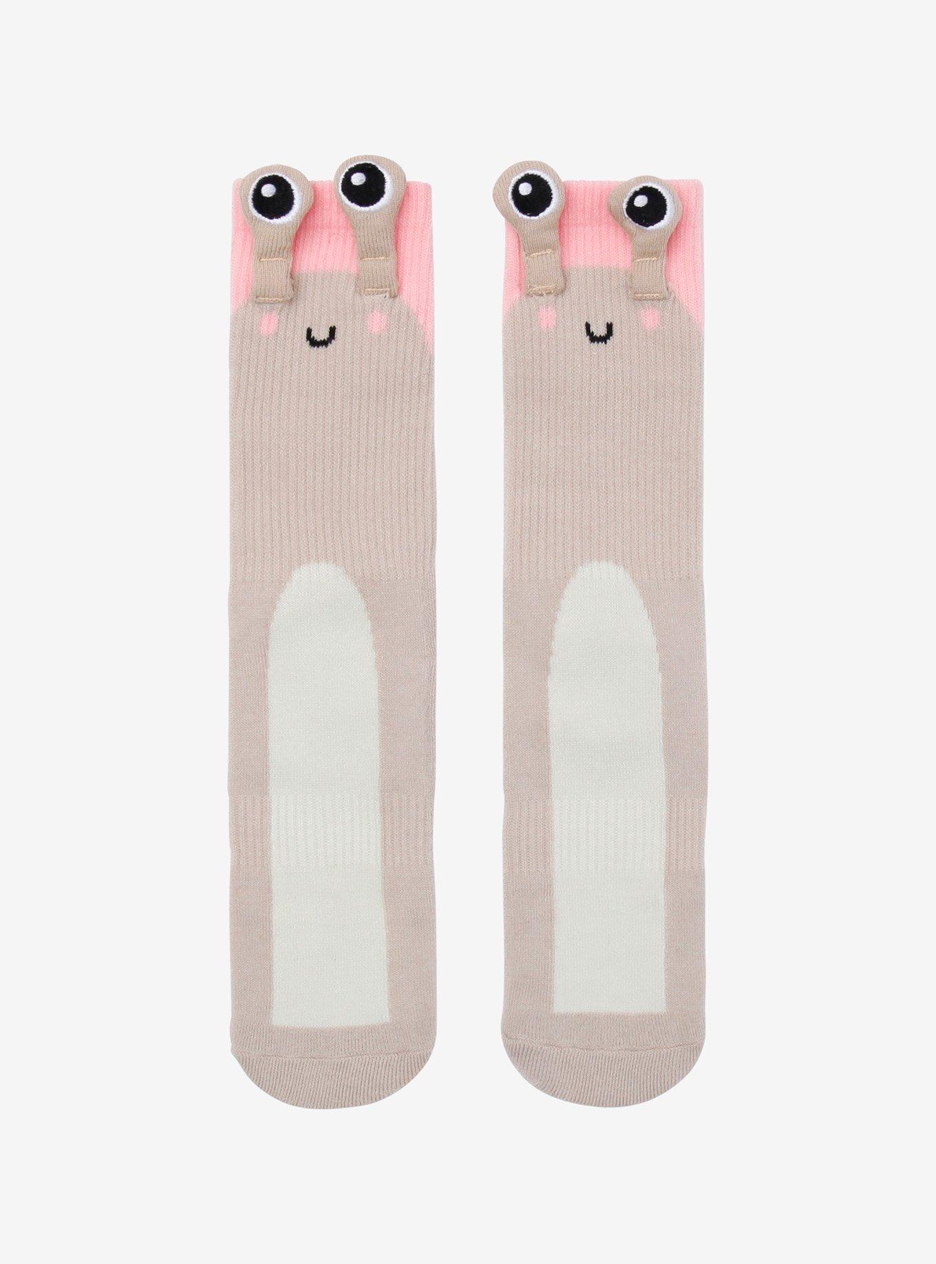 Snail 3D Eyes Crew Socks, , hi-res