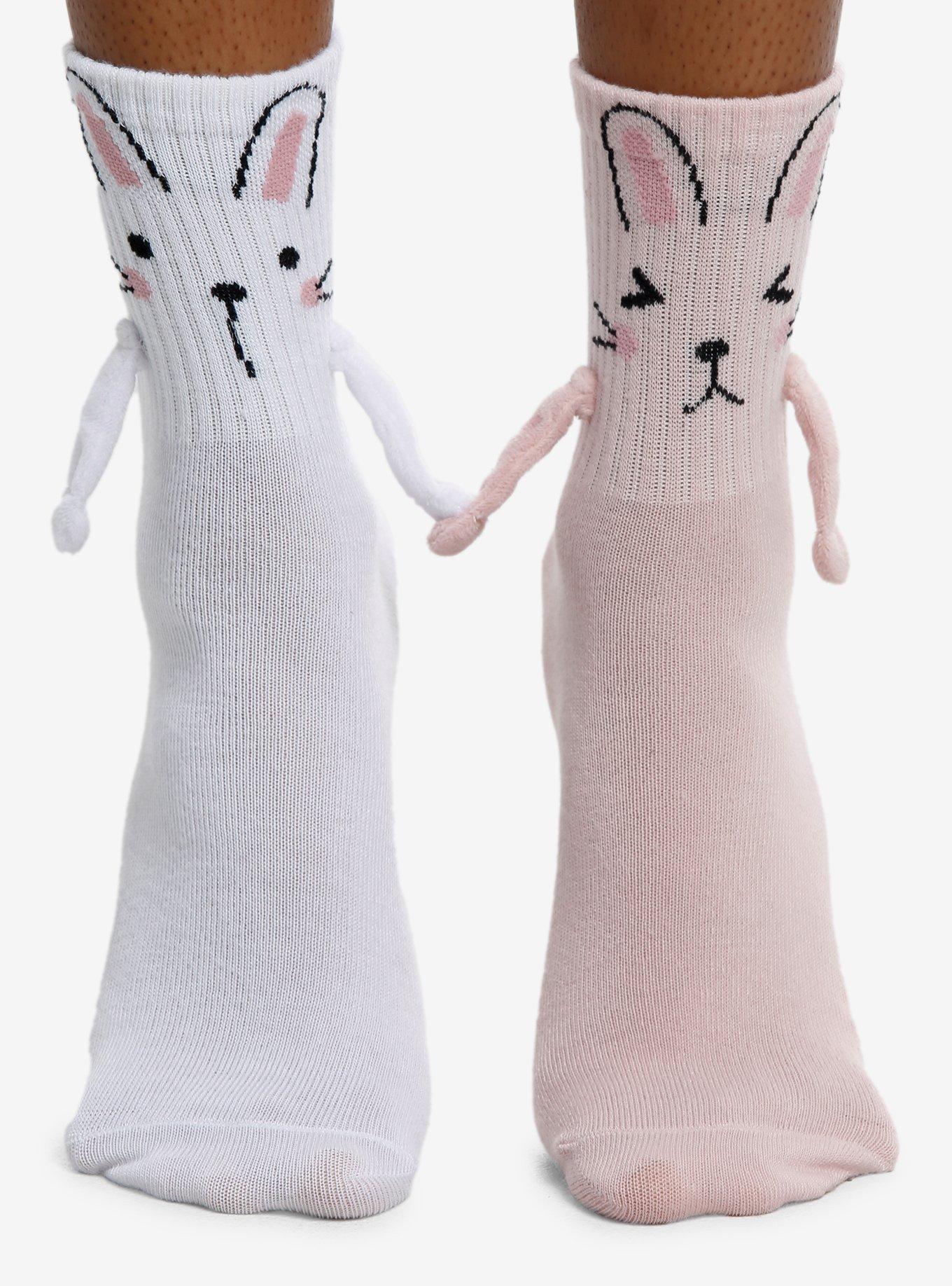 Bunny Magnetic Arms Mismatch Crew Socks, , hi-res