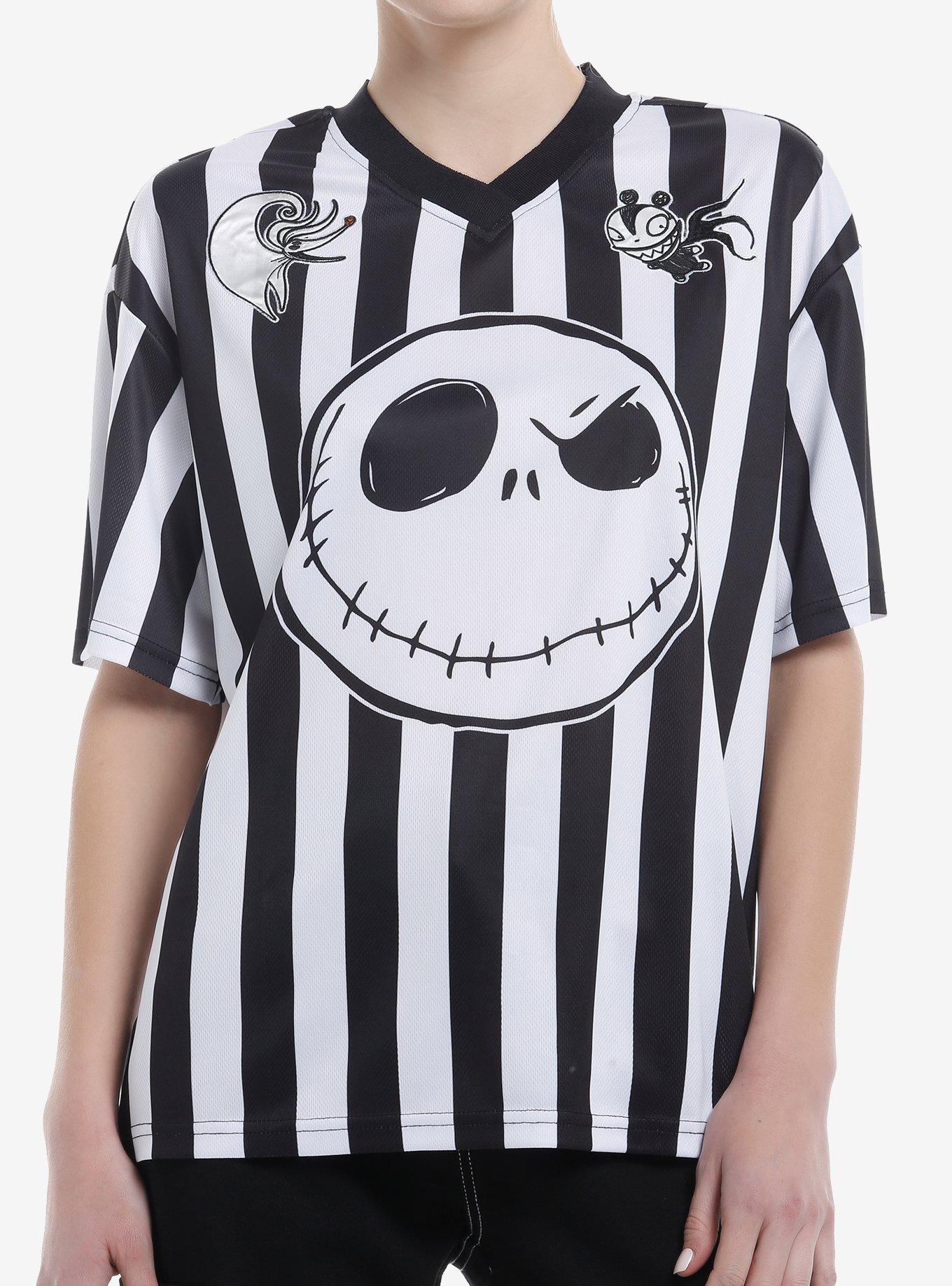 The Nightmare Before Christmas Jack Stripe Girls Soccer Jersey Top, , hi-res