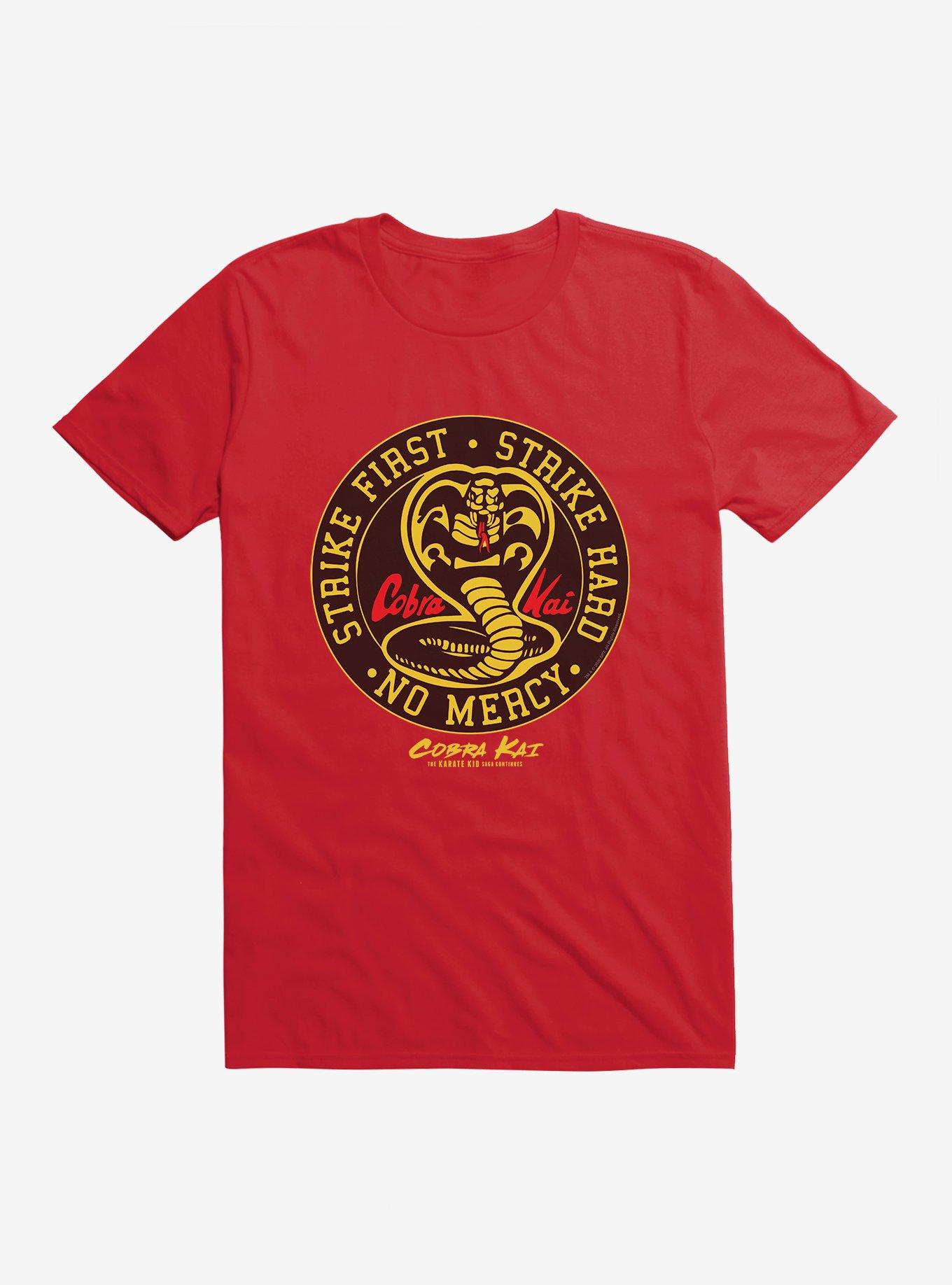 Cobra Kai Window Decal T-Shirt, RED, hi-res