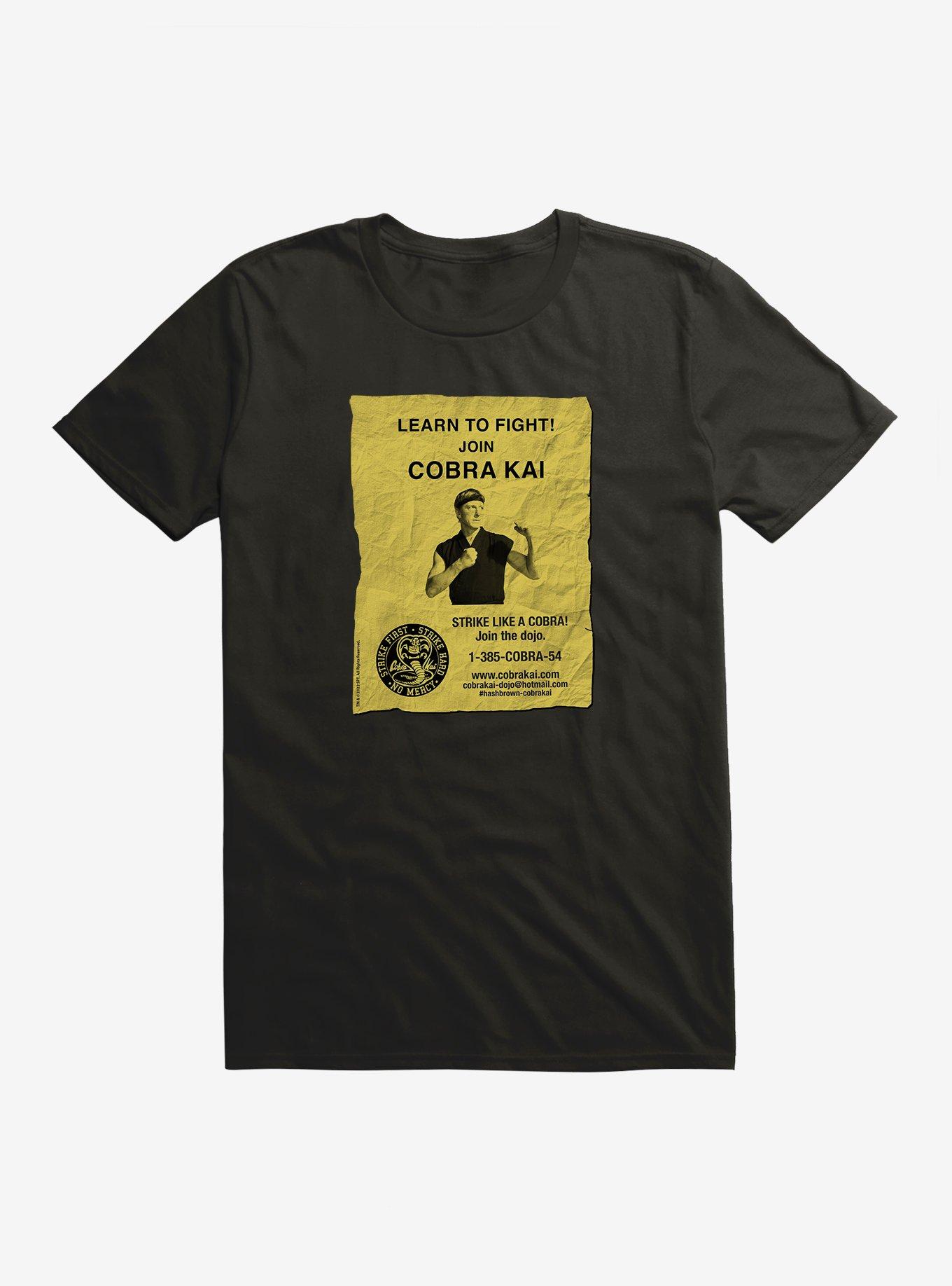 Cobra Kai Learn To Fight Wrinkled Poster T-Shirt, , hi-res