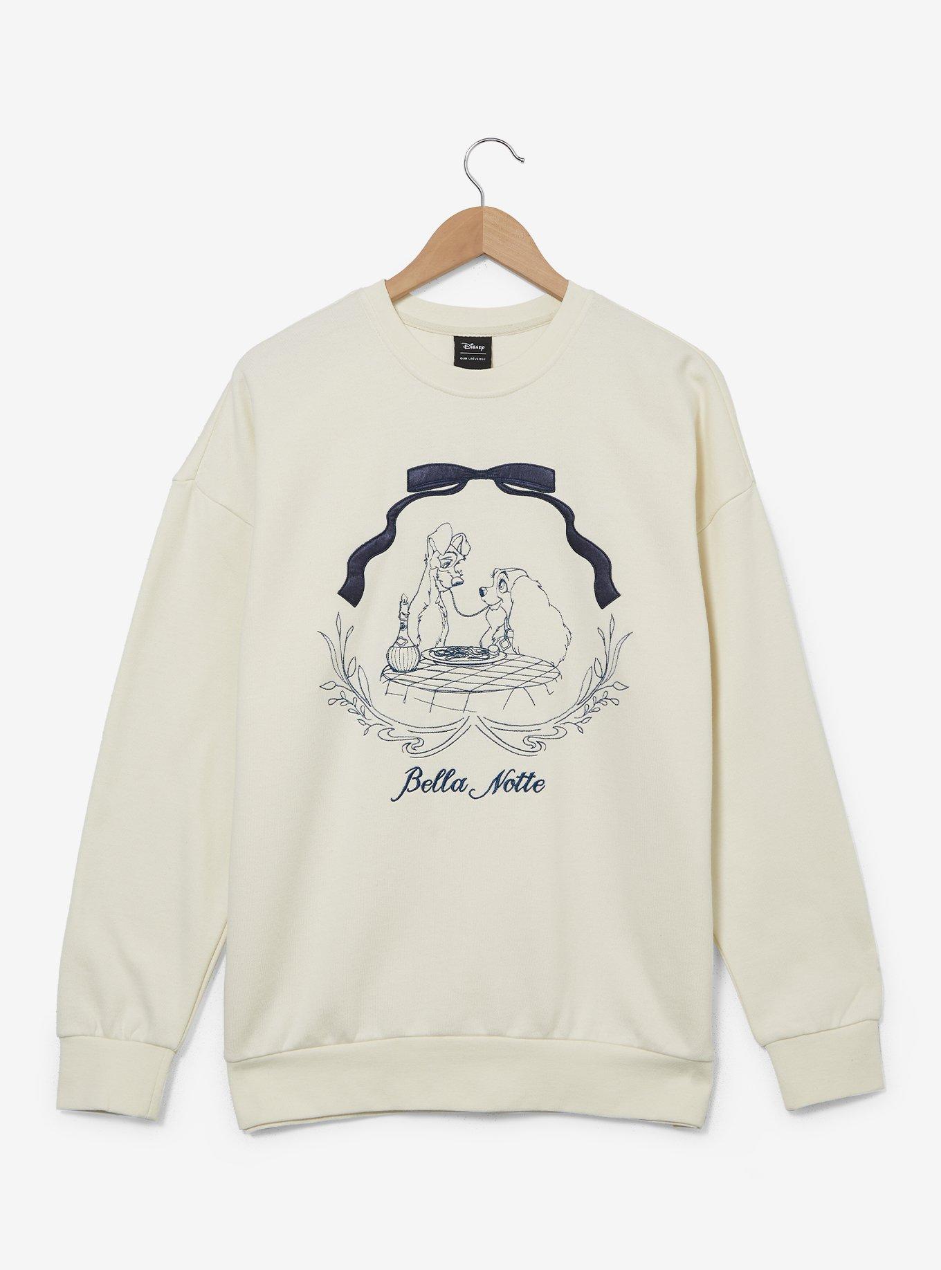 Our Universe Disney Lady and the Tramp Bella Notte Bow Crewneck — BoxLunch Exclusive, , hi-res