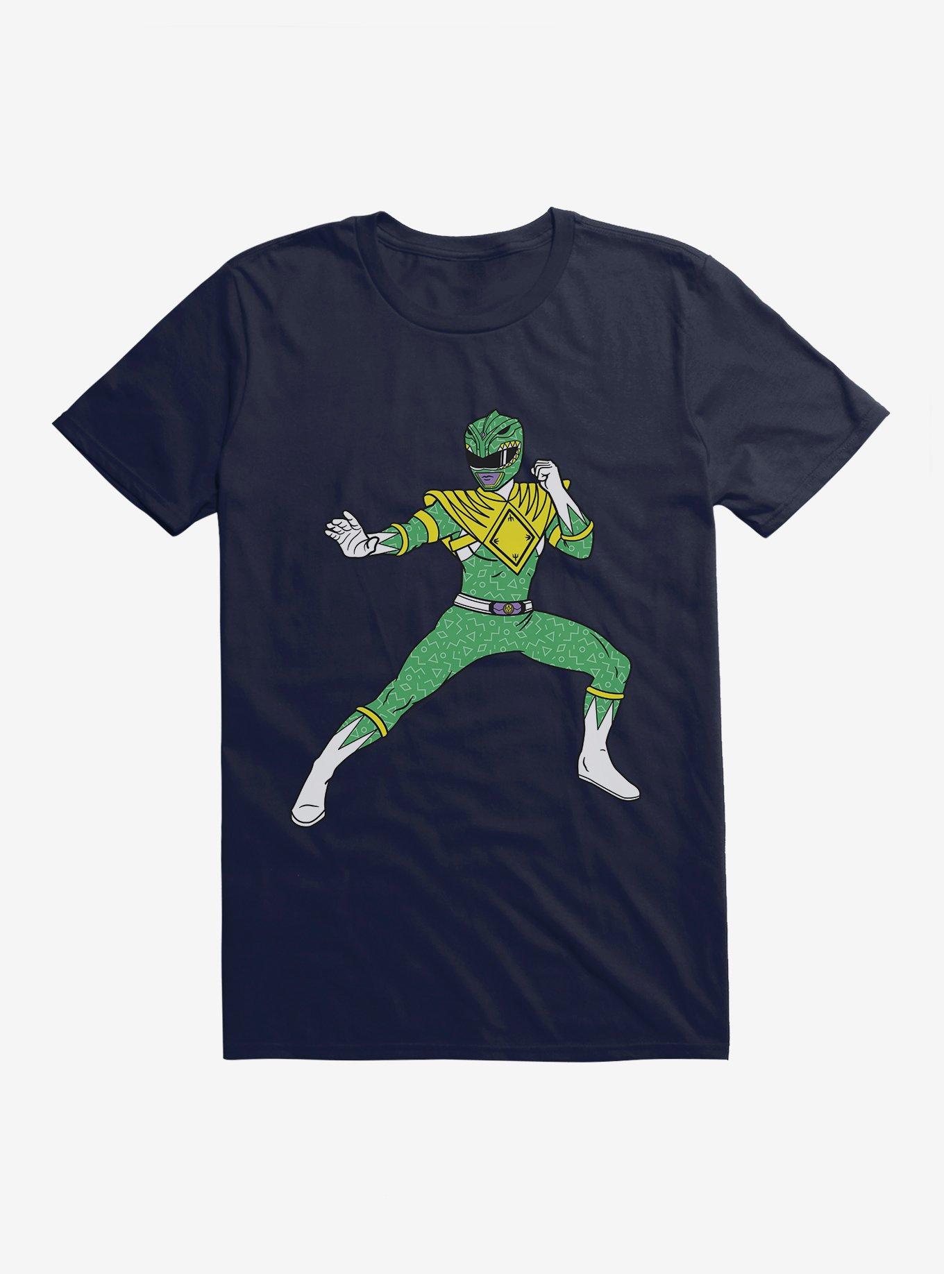 Mighty Morphin Power Rangers Green Ranger Action Move T-Shrt, NAVY, hi-res