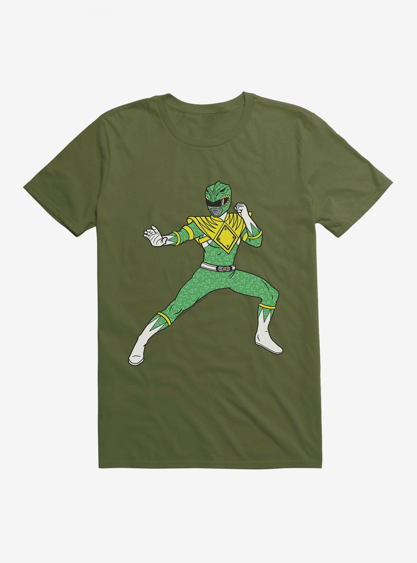 Mighty Morphin Power Rangers Green Ranger Action Move T-Shrt, MILITARY GREEN, hi-res