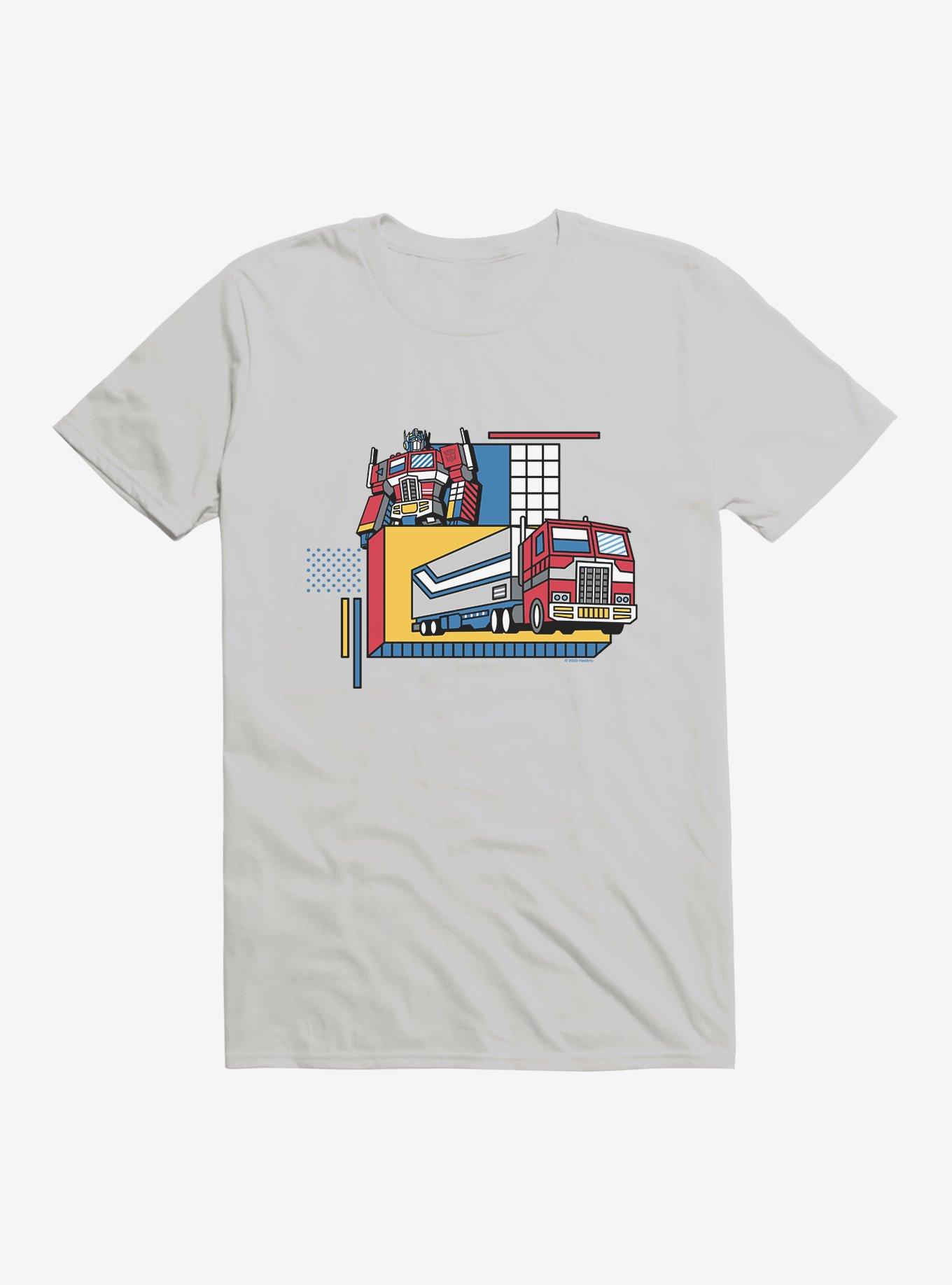 Transformers Optimus Retro T-Shirt, ICE GREY, hi-res