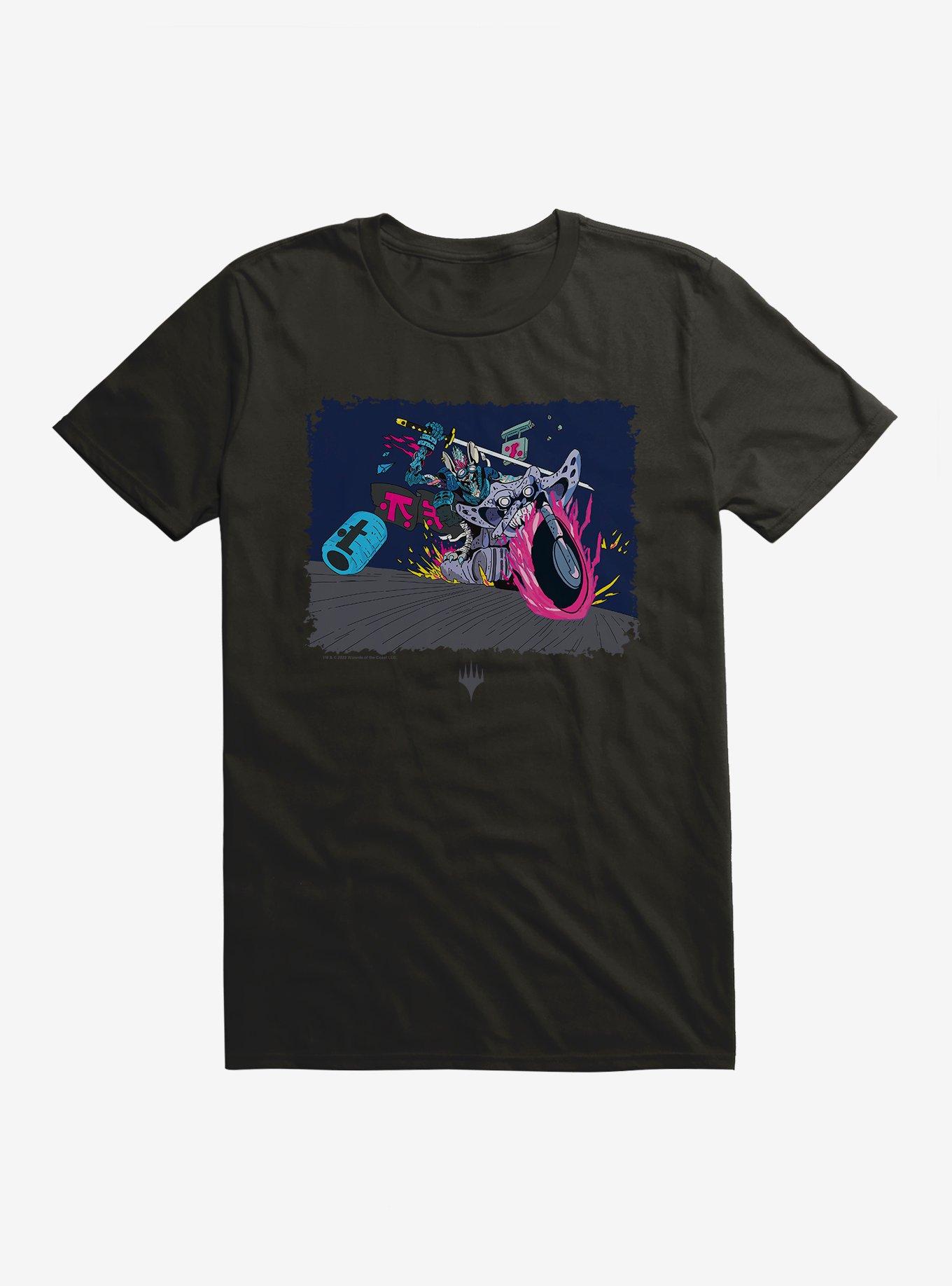 Magic The Gathering Rat Ninja Biker T-Shirt, BLACK, hi-res