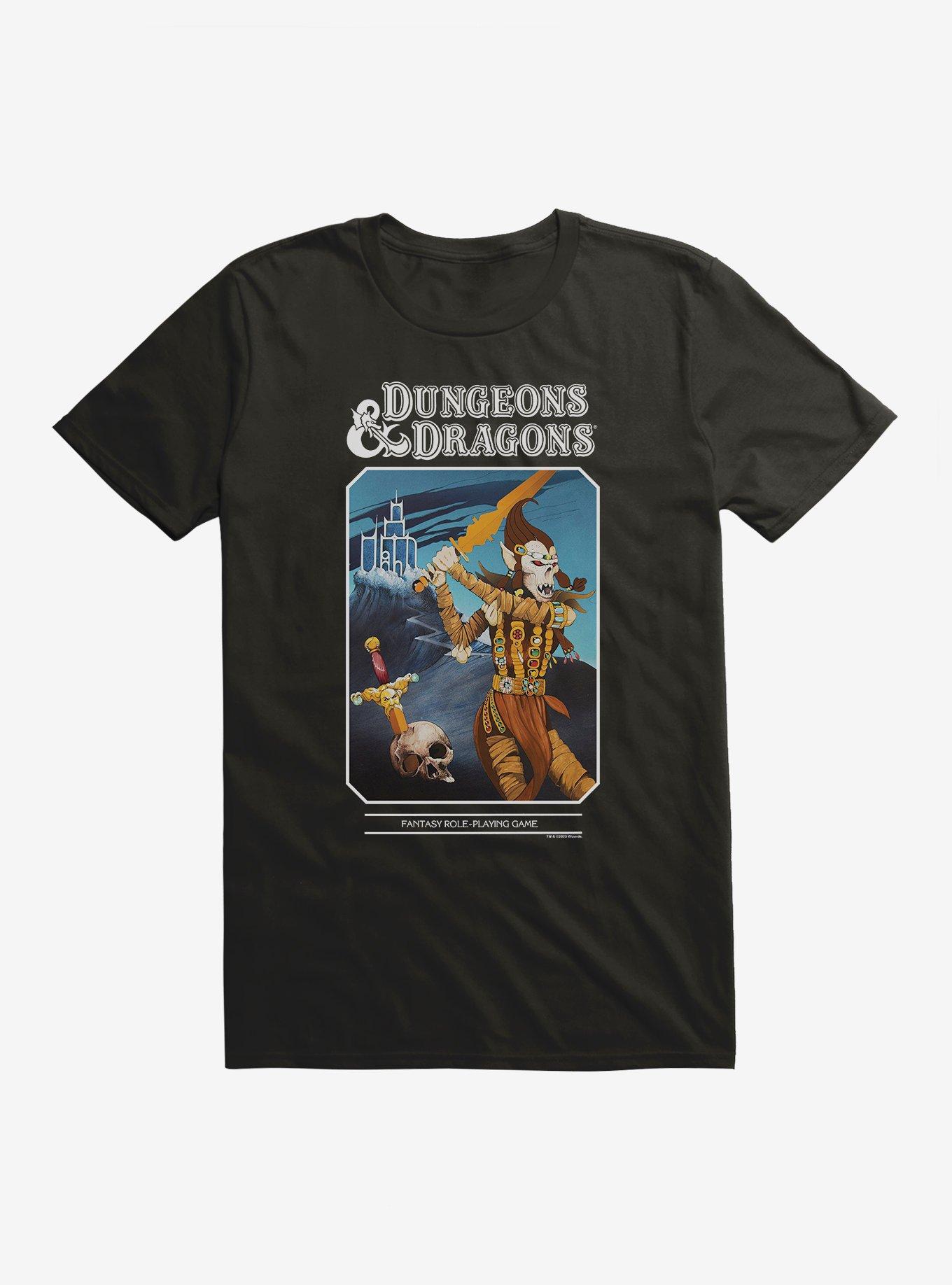 Dungeons & Dragons Vintage Attack or Flee T-Shirt, BLACK, hi-res