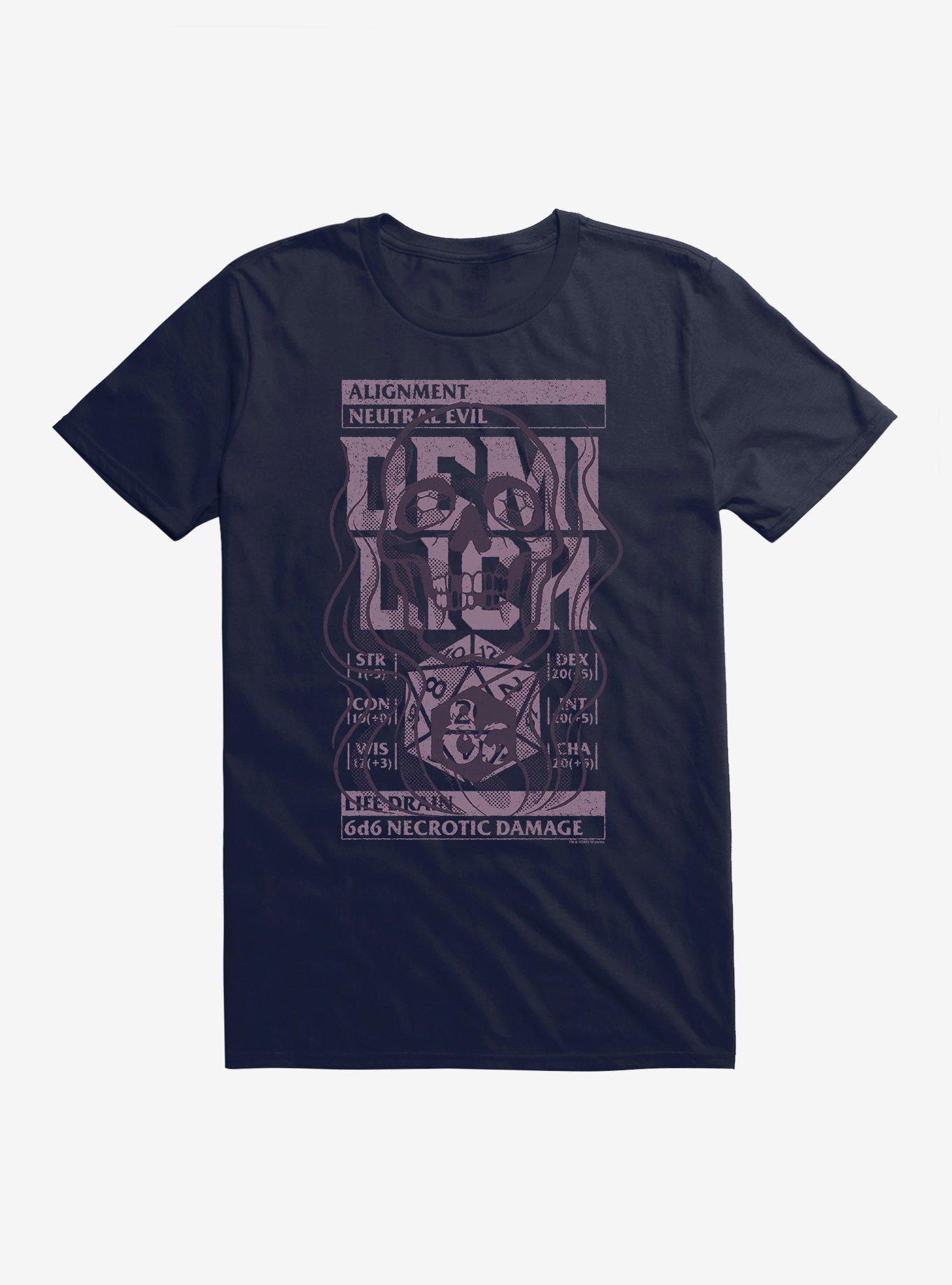 Dungeons And Dragons Life Drain Retro Competition Cards T-Shirt