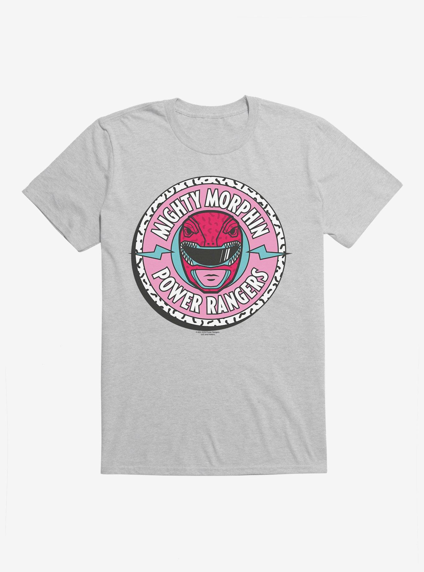 Power Rangers Pink Ranger Mask Circle T-Shirt