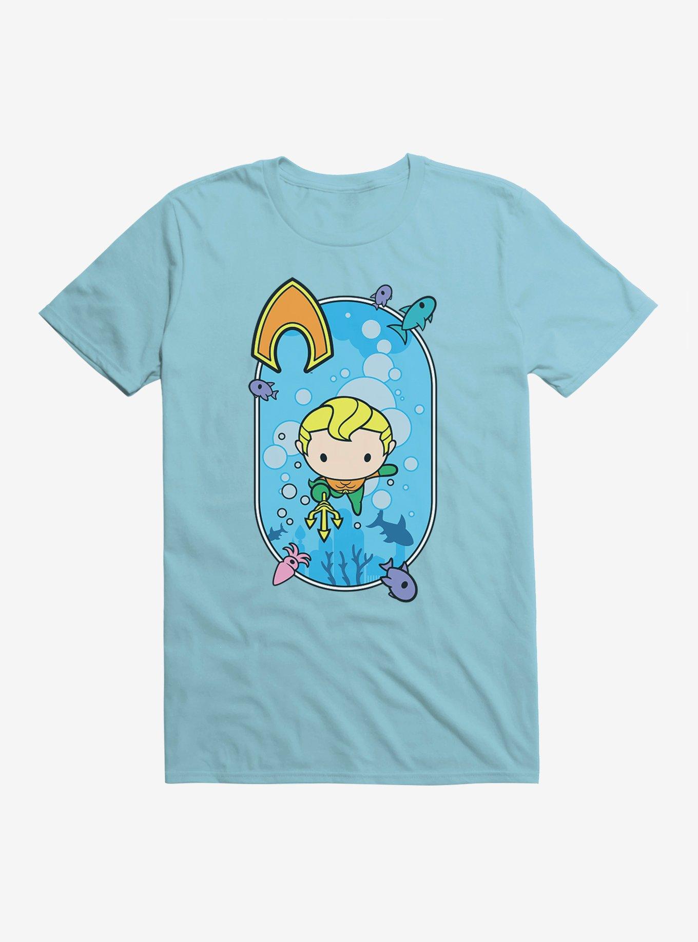 DC Comics Aquaman Chibi Swimming Into Action T-Shirt