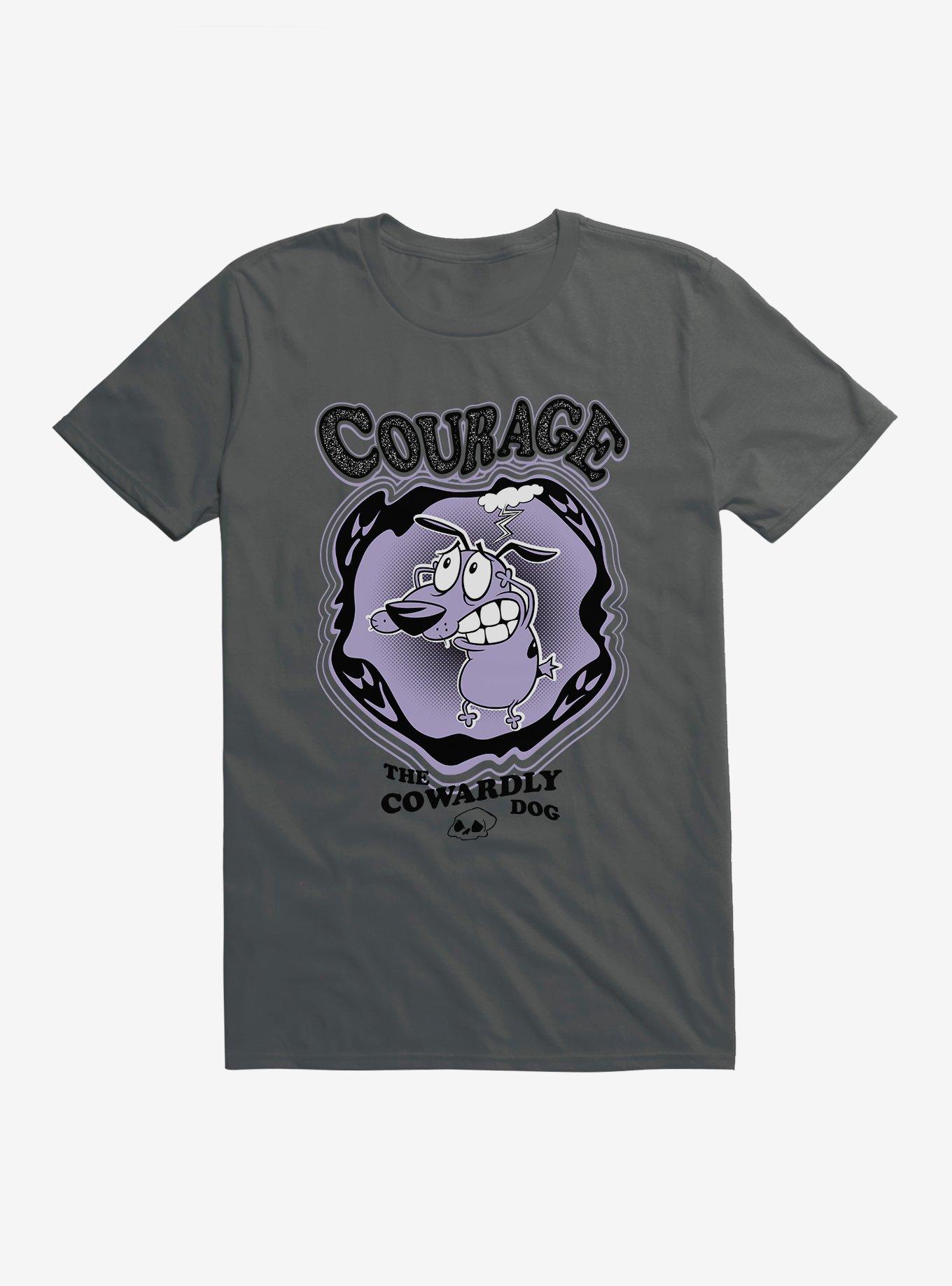 Cartoon Network Courage The Cowardly Dog Anxious T-Shirt, CHARCOAL, hi-res