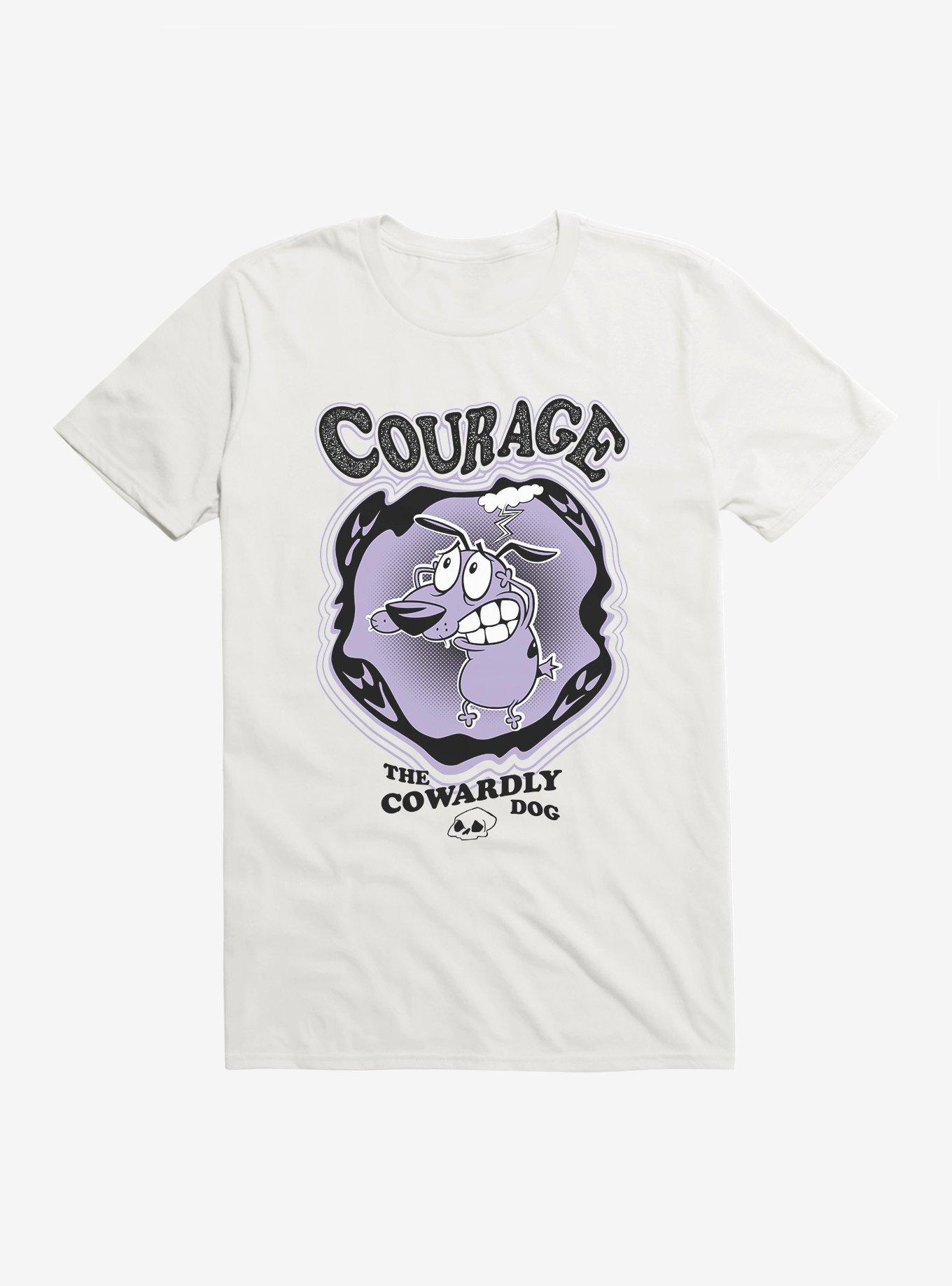 Cartoon Network Courage The Cowardly Dog Anxious T-Shirt, WHITE, hi-res