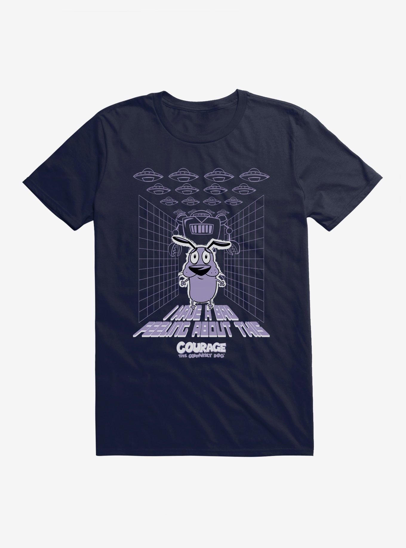 Cartoon Network Courage The Cowardly Dog Bad Feelings T-Shirt, NAVY, hi-res