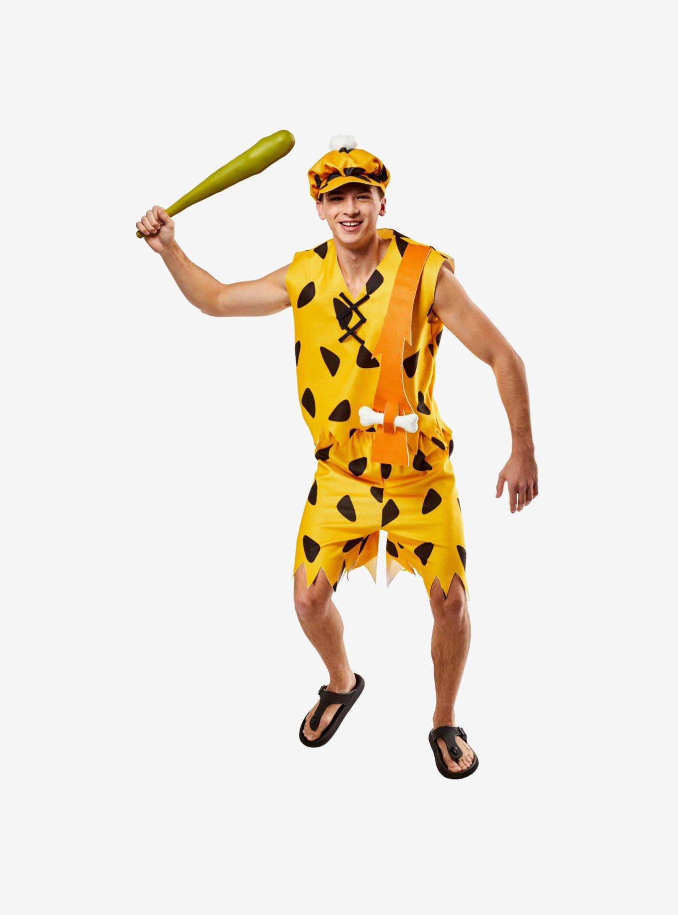 The Flintstones Bamm-Bamm Adult Costume, ORANGE, hi-res