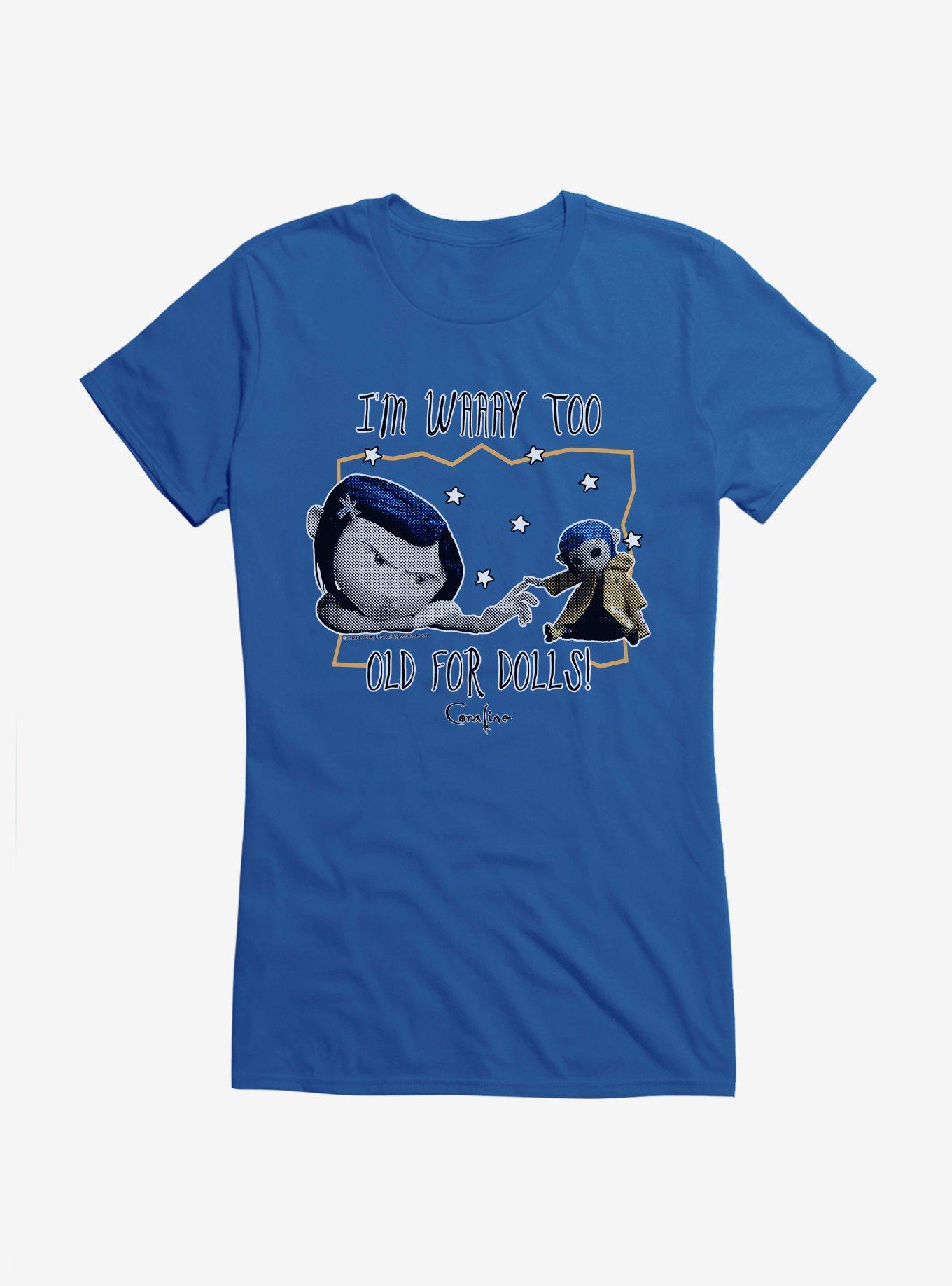 Coraline Too Old for Dolls Girls T-Shirt, , hi-res