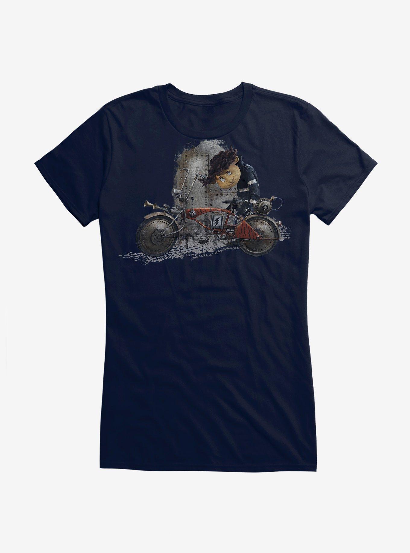 Coraline Wybie Biker Girls T-Shirt, NAVY, hi-res