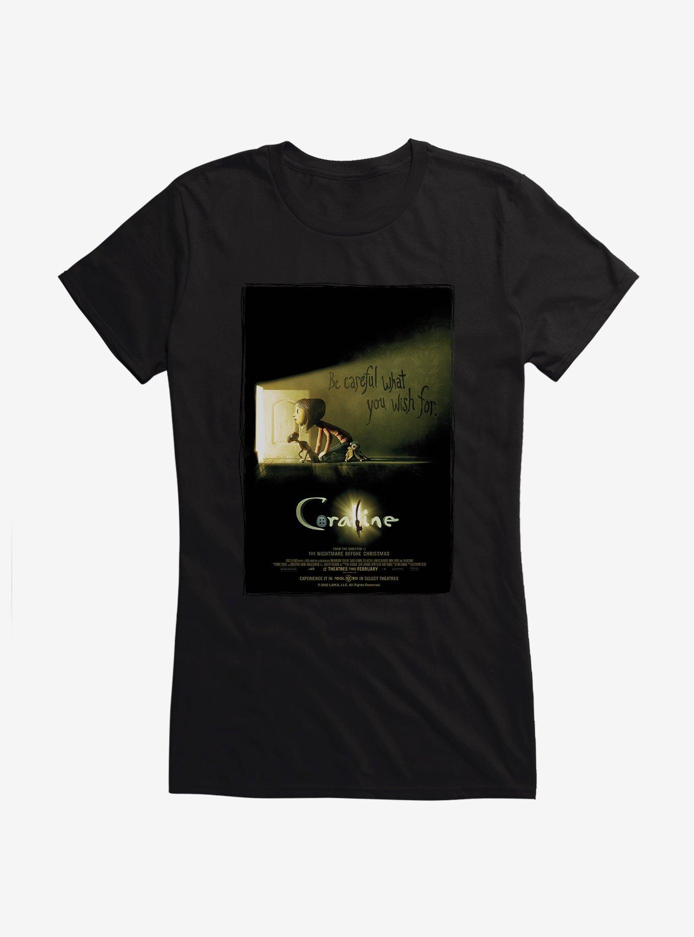 Coraline Be Careful Poster Girls T-Shirt, , hi-res