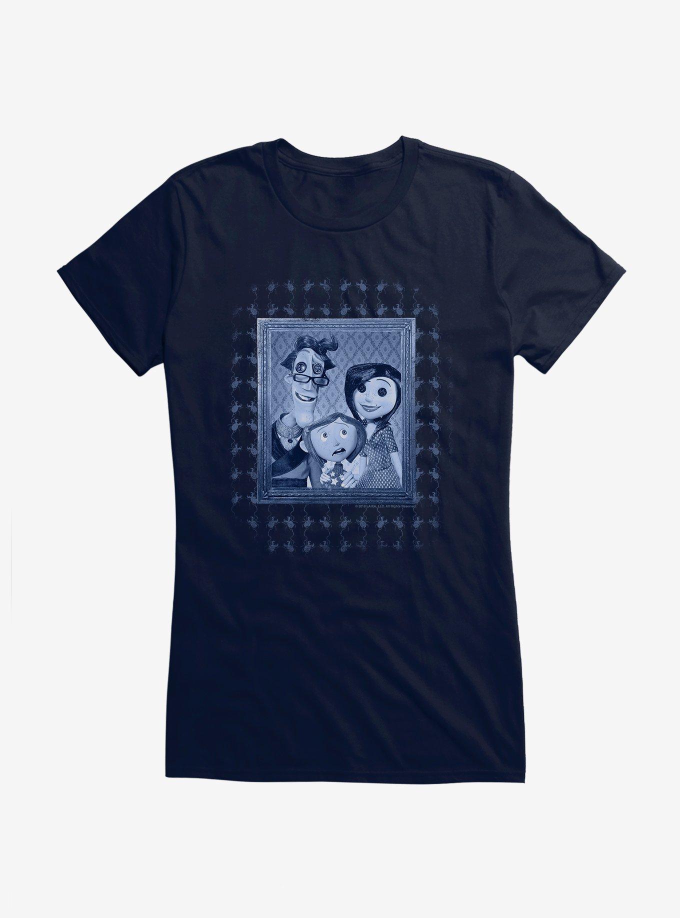 Coraline Family Portrait Girls T-Shirt, NAVY, hi-res