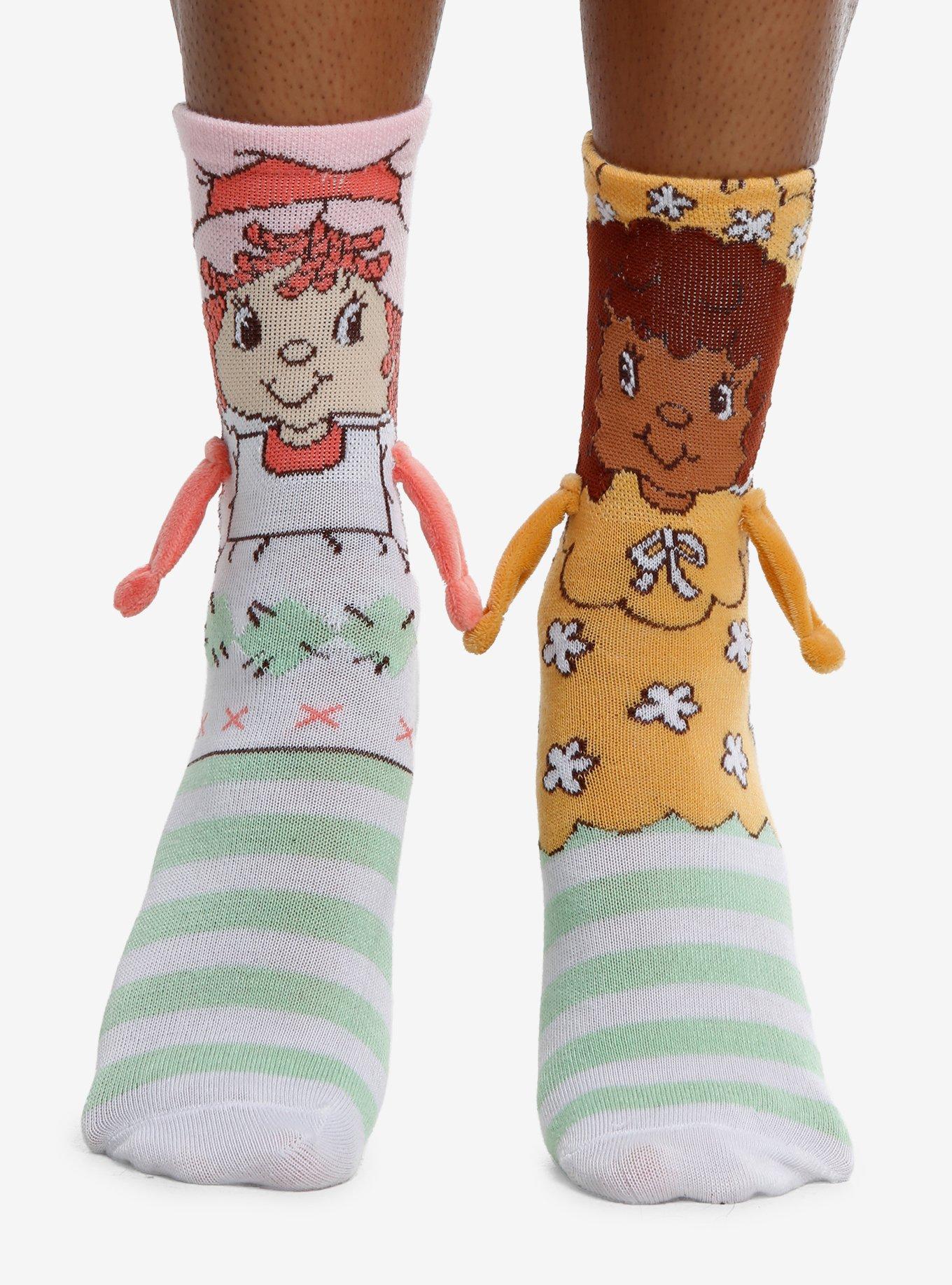 Strawberry Shortcake & Orange Blossom Magnetic Arms Mismatch Crew Socks, , hi-res